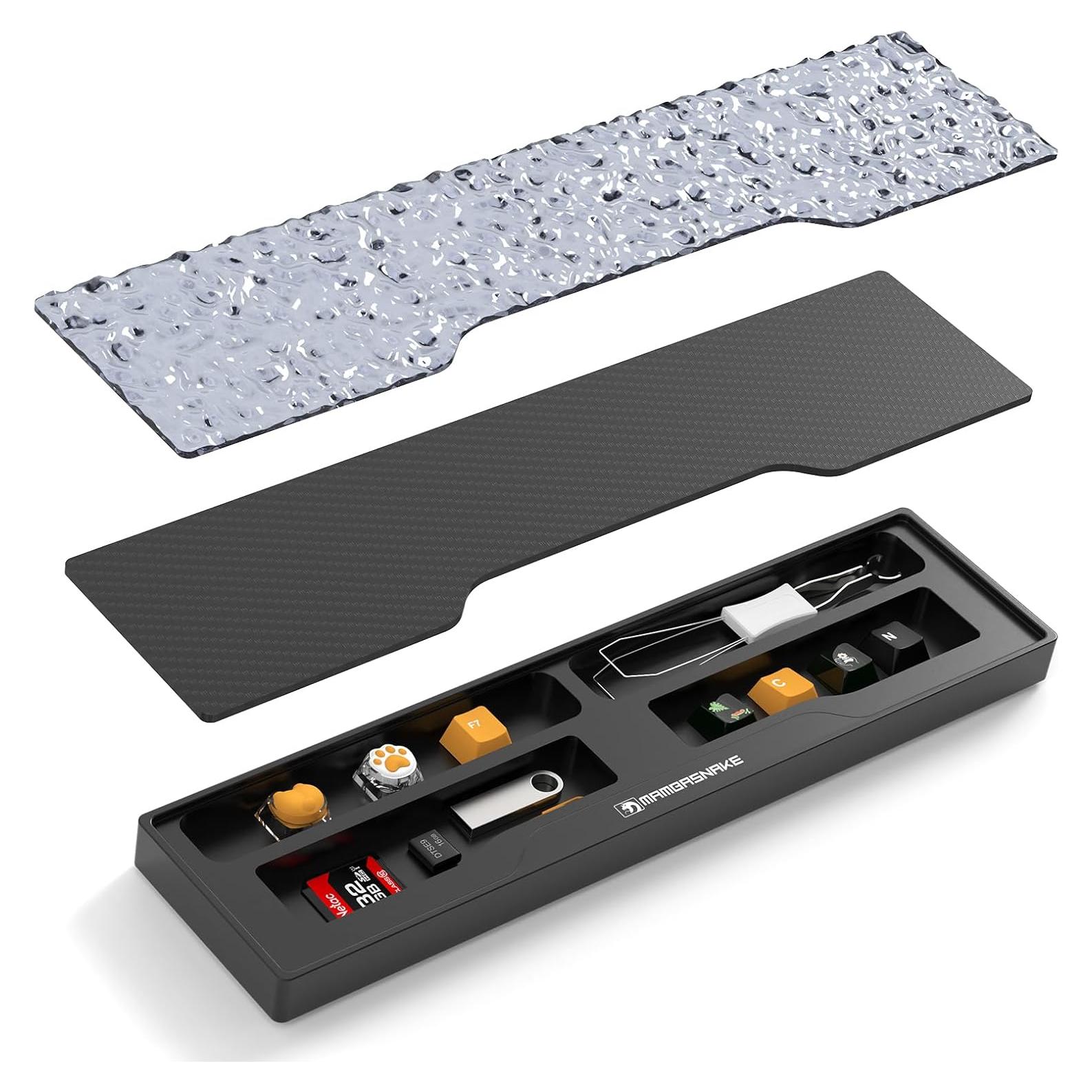 Reposamuñecas Ergonómico MAMBASNAKE con Almacenamiento Negro