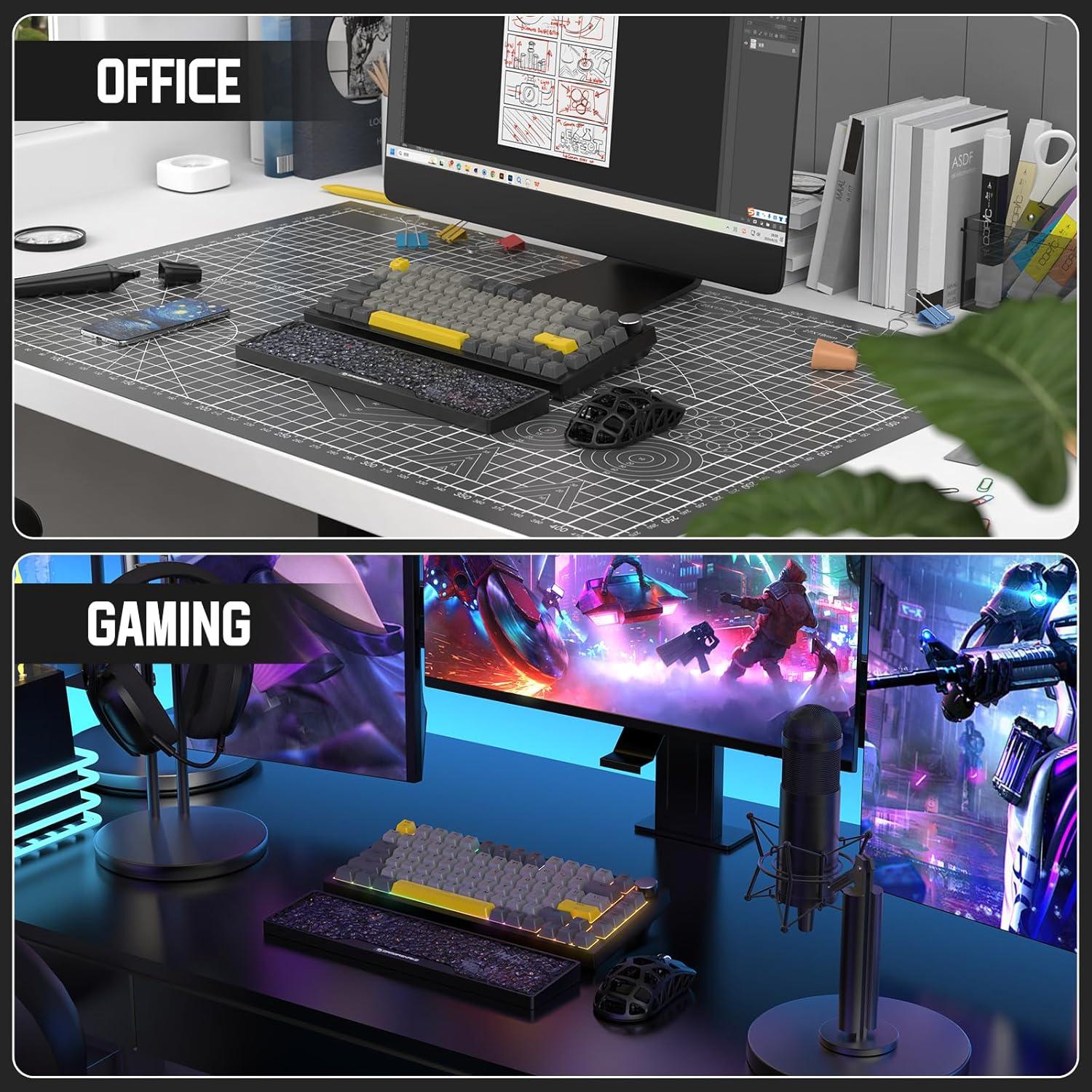 Reposamuñecas Ergonómico MAMBASNAKE con Almacenamiento Negro