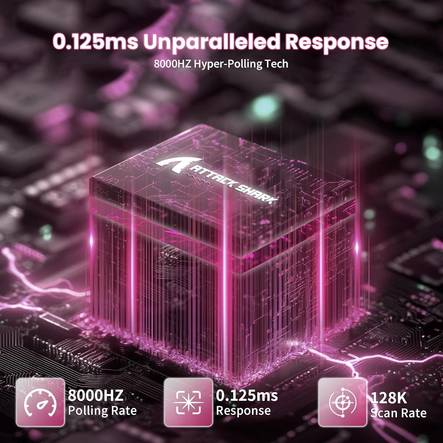 Teclado Gaming ATTACK SHARK X68 HE 60% RGB Magnético Rojo