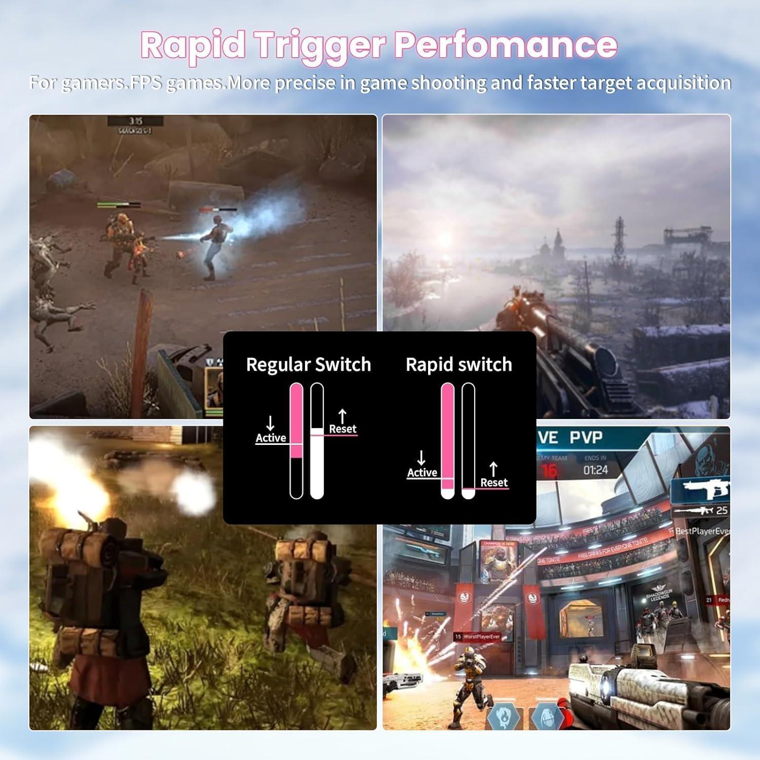 Teclado Gaming ATTACK SHARK X68 HE 60% RGB Magnético Rojo