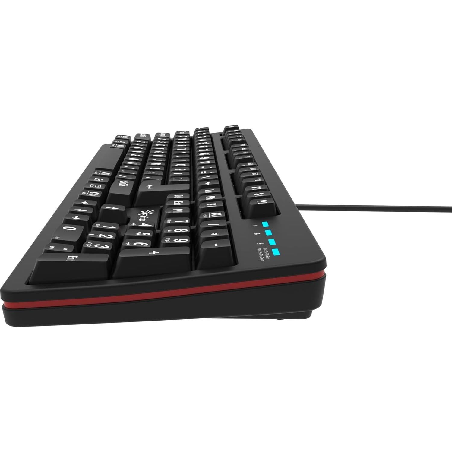 Teclado USB EKB216 Negro 104 Teclas Resistente a Derrames