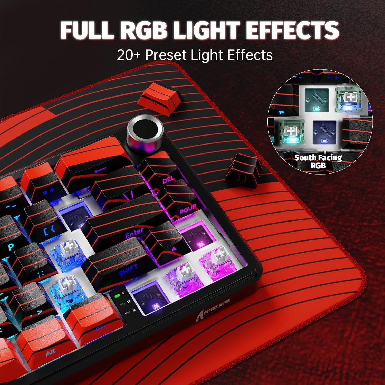 Teclado Gaming Inalámbrico Attack Shark X65PRO HE RGB 68 Teclas