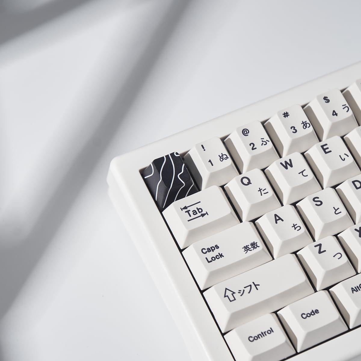 Conjunto de 4 Teclas PBT Negras Gliging Perfil Cherry