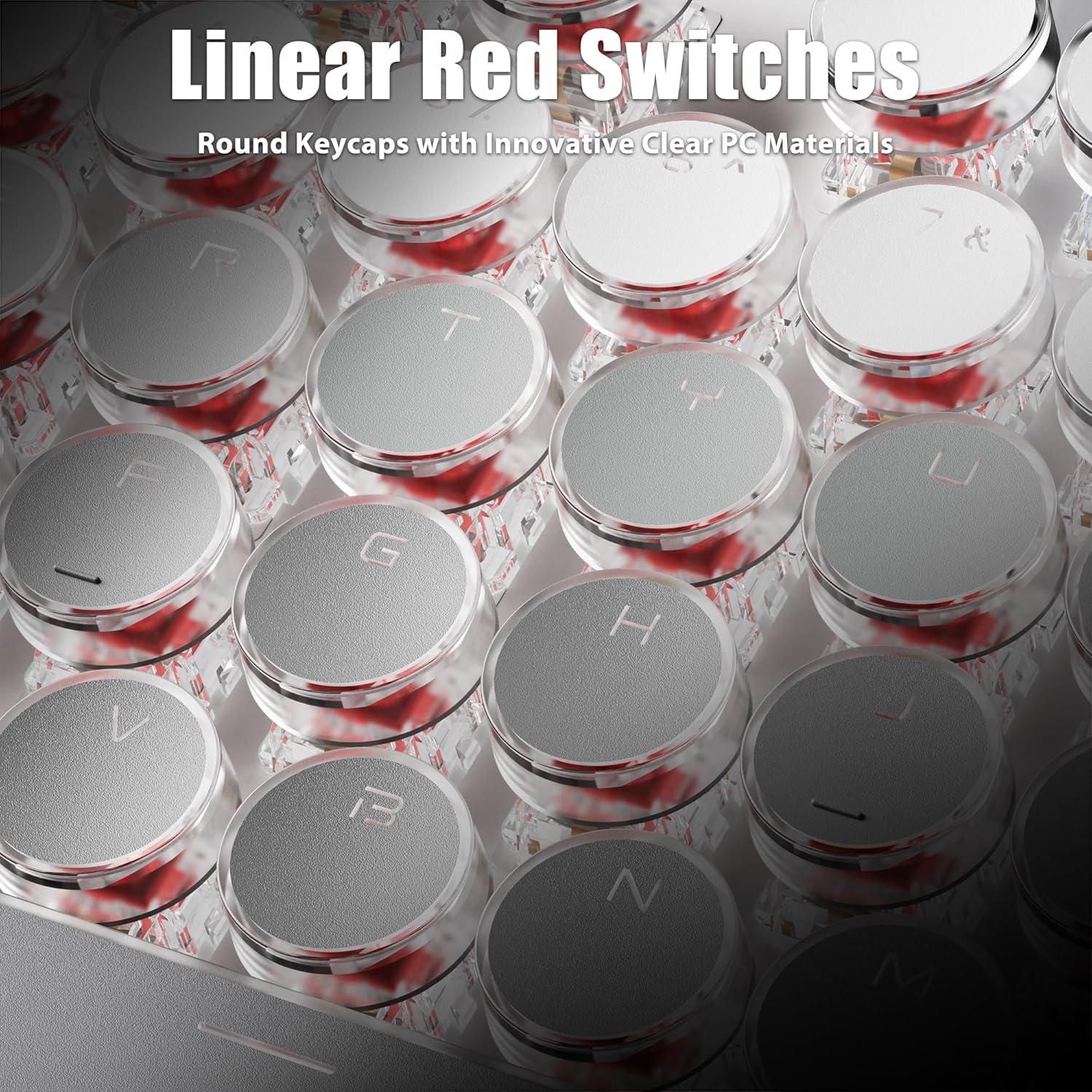 Teclado Mecánico TISHLED H104 Estilo Máquina de Escribir RGB