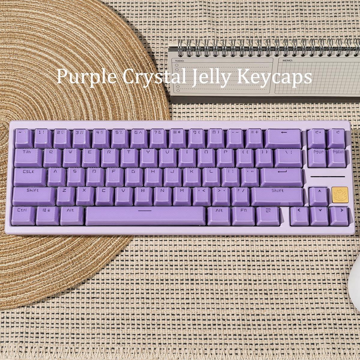 Tapa de Teclado Mecánico SUEHIODHY 134 Teclas Púrpura RGB