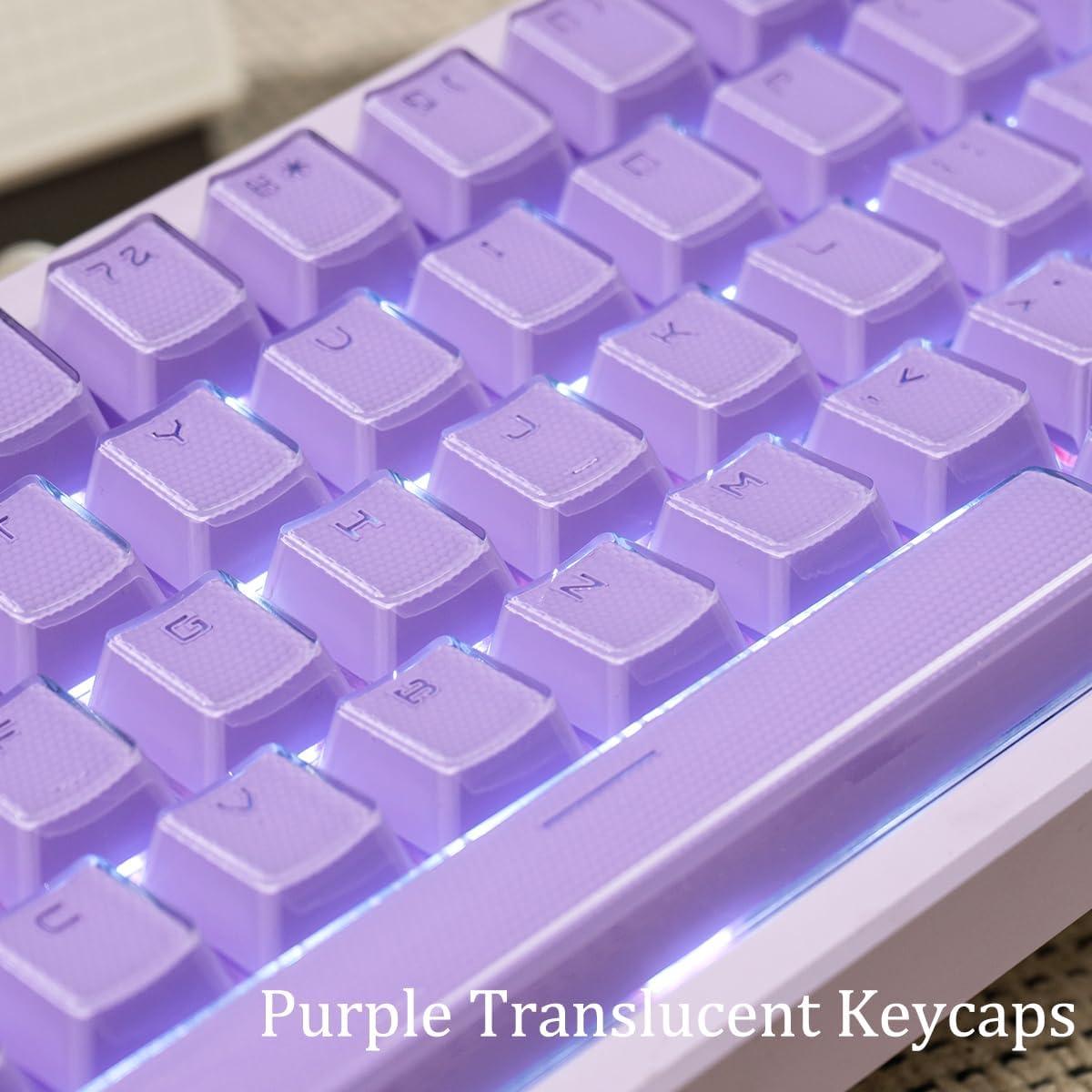 Tapa de Teclado Mecánico SUEHIODHY 134 Teclas Púrpura RGB