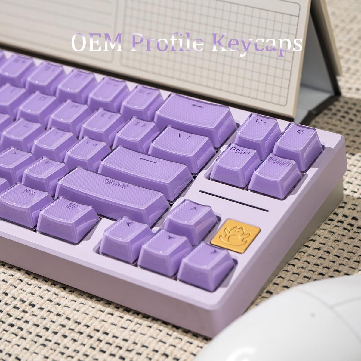 Tapa de Teclado Mecánico SUEHIODHY 134 Teclas Púrpura RGB