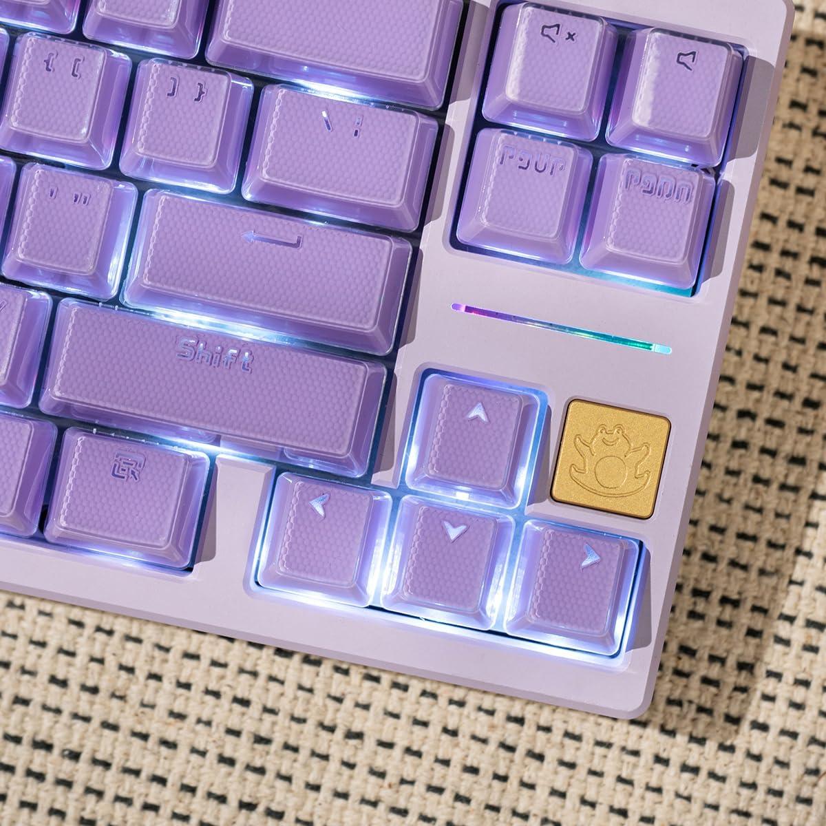 Tapa de Teclado Mecánico SUEHIODHY 134 Teclas Púrpura RGB