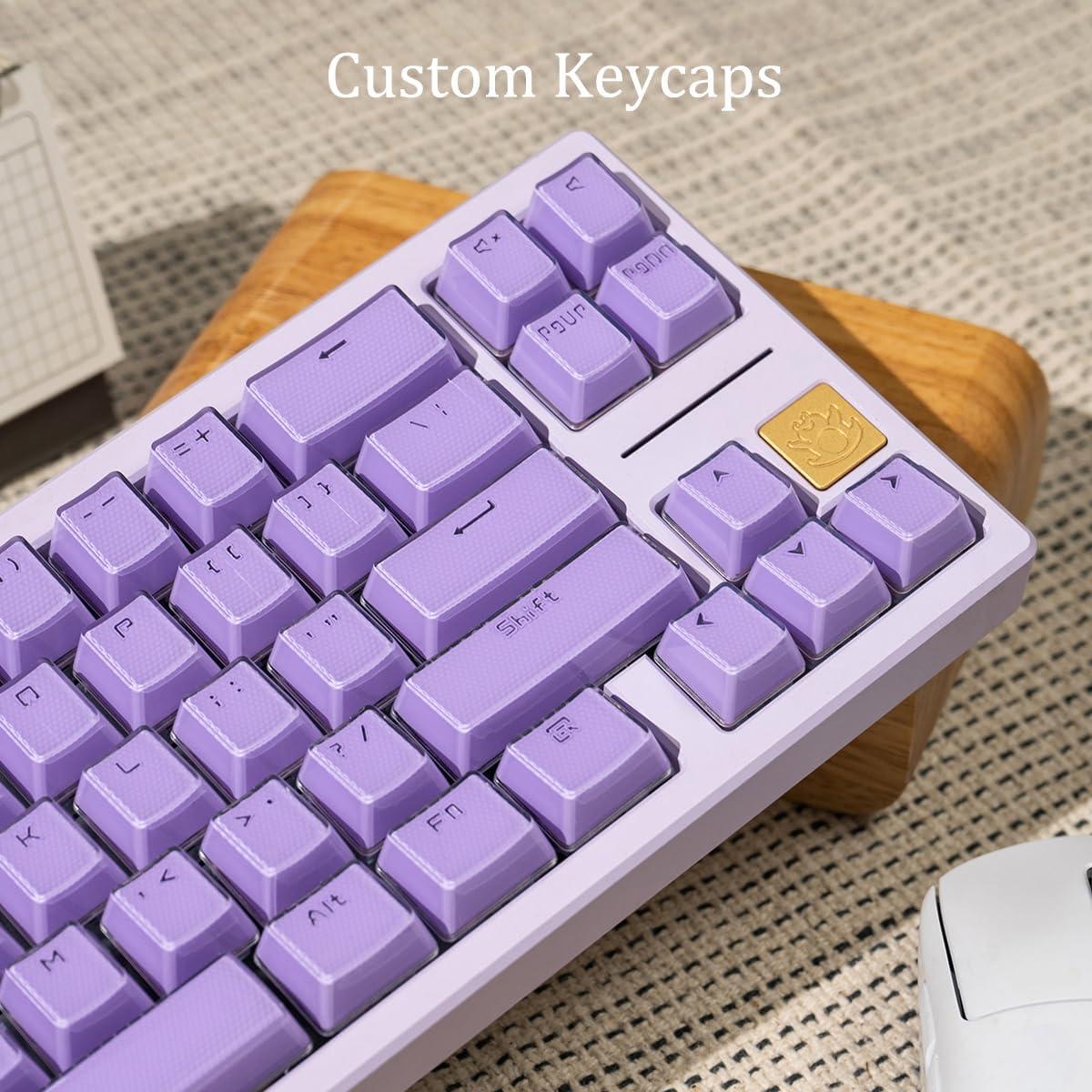 Tapa de Teclado Mecánico SUEHIODHY 134 Teclas Púrpura RGB