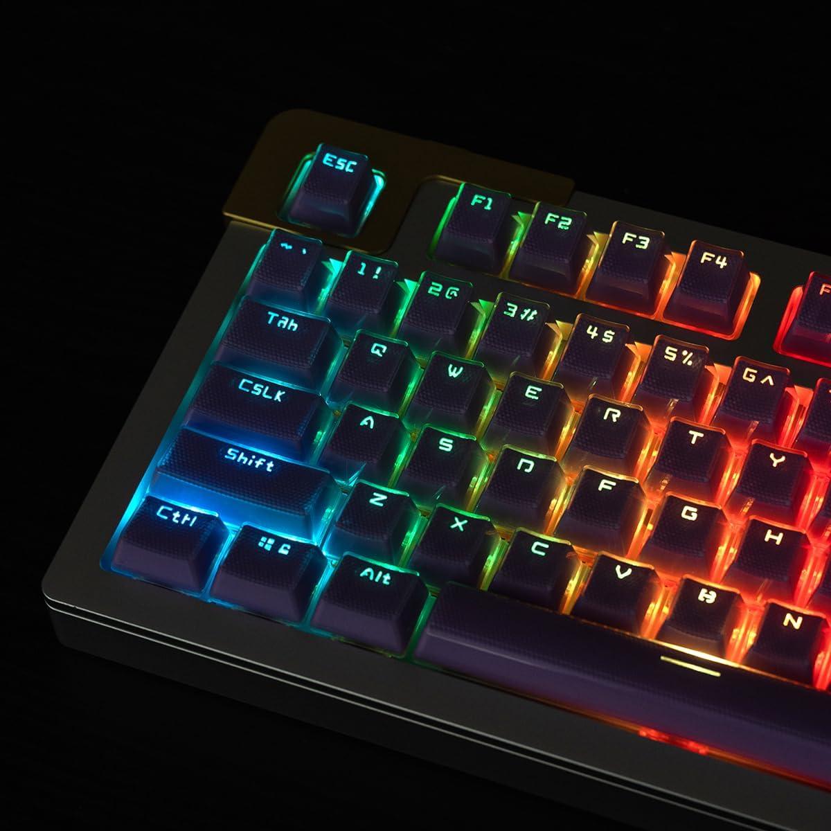 Tapa de Teclado Mecánico SUEHIODHY 134 Teclas Púrpura RGB