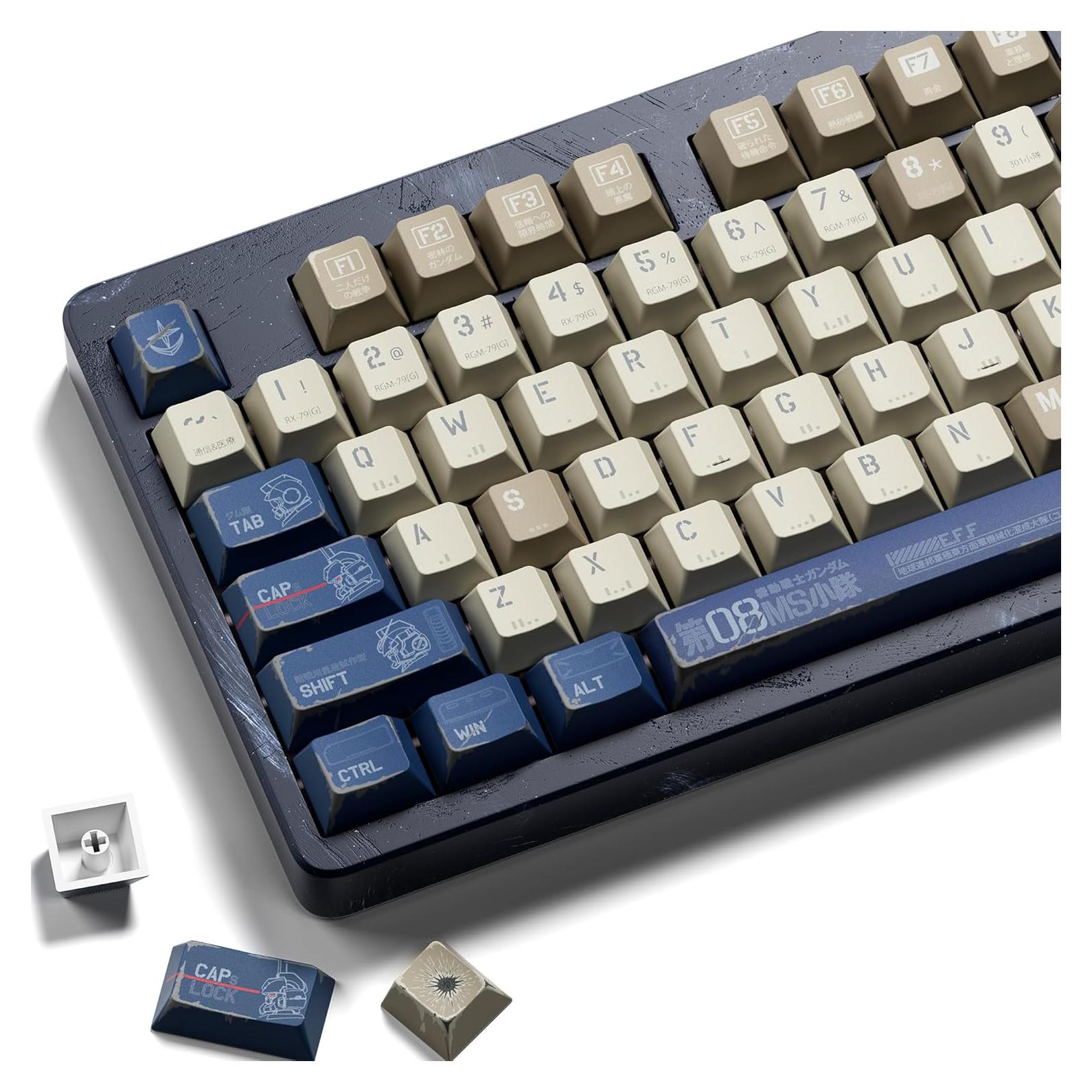 Caps de Teclado Mecánico Gundam XVX - 134 PBT Cherry