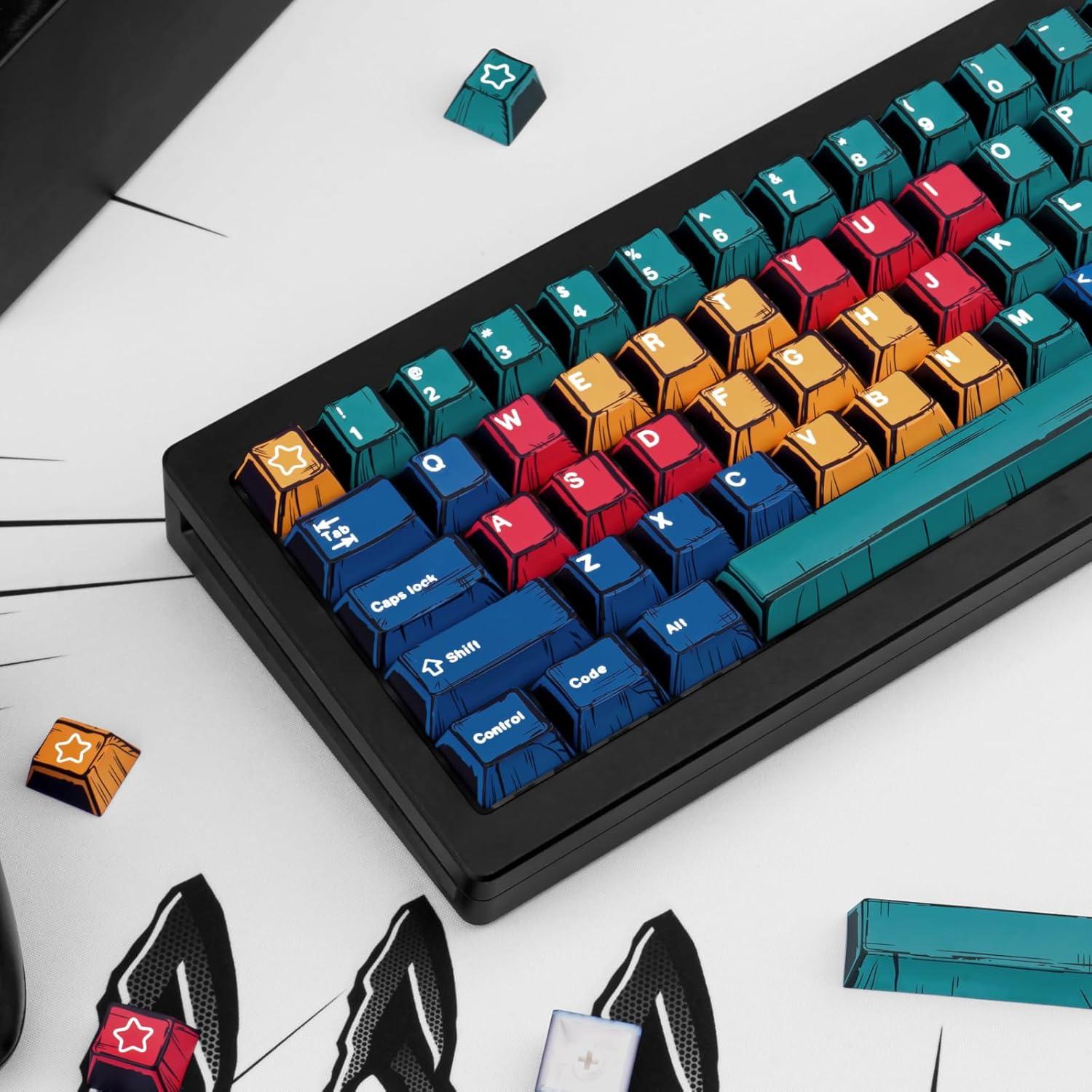 Conjunto de Teclas PBT Manga 150 Teclas Cherry MX Colores