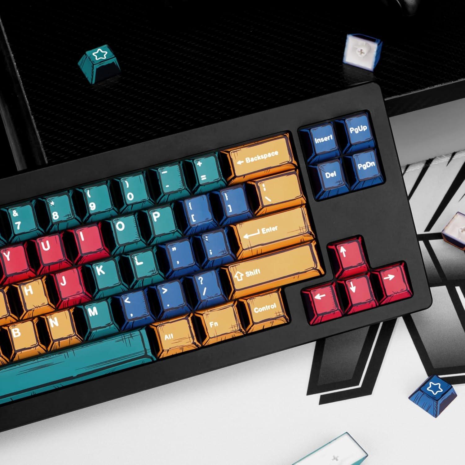 Conjunto de Teclas PBT Manga 150 Teclas Cherry MX Colores