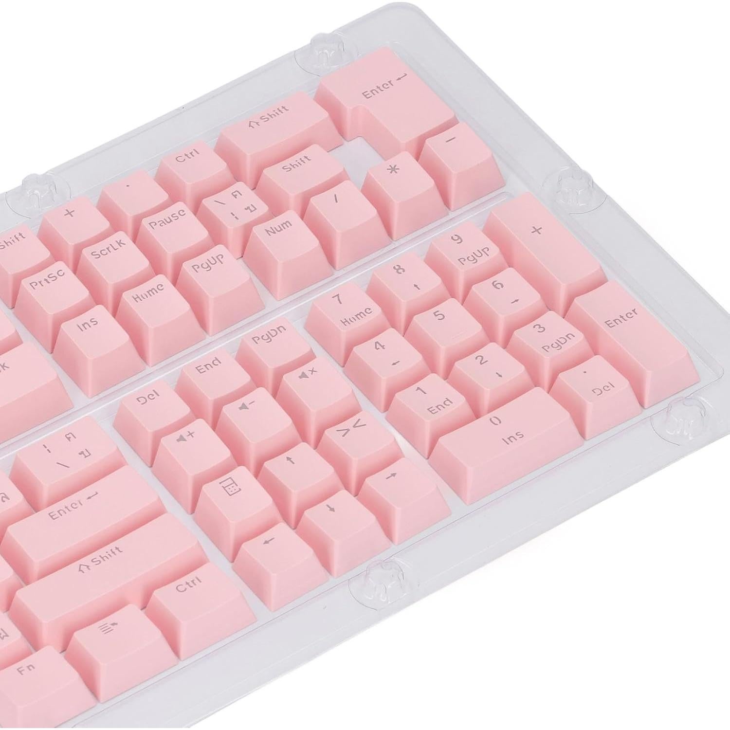 Teclas de Teclado Tailandesas Pongnas 132 ABS Ergonomicas Rosa