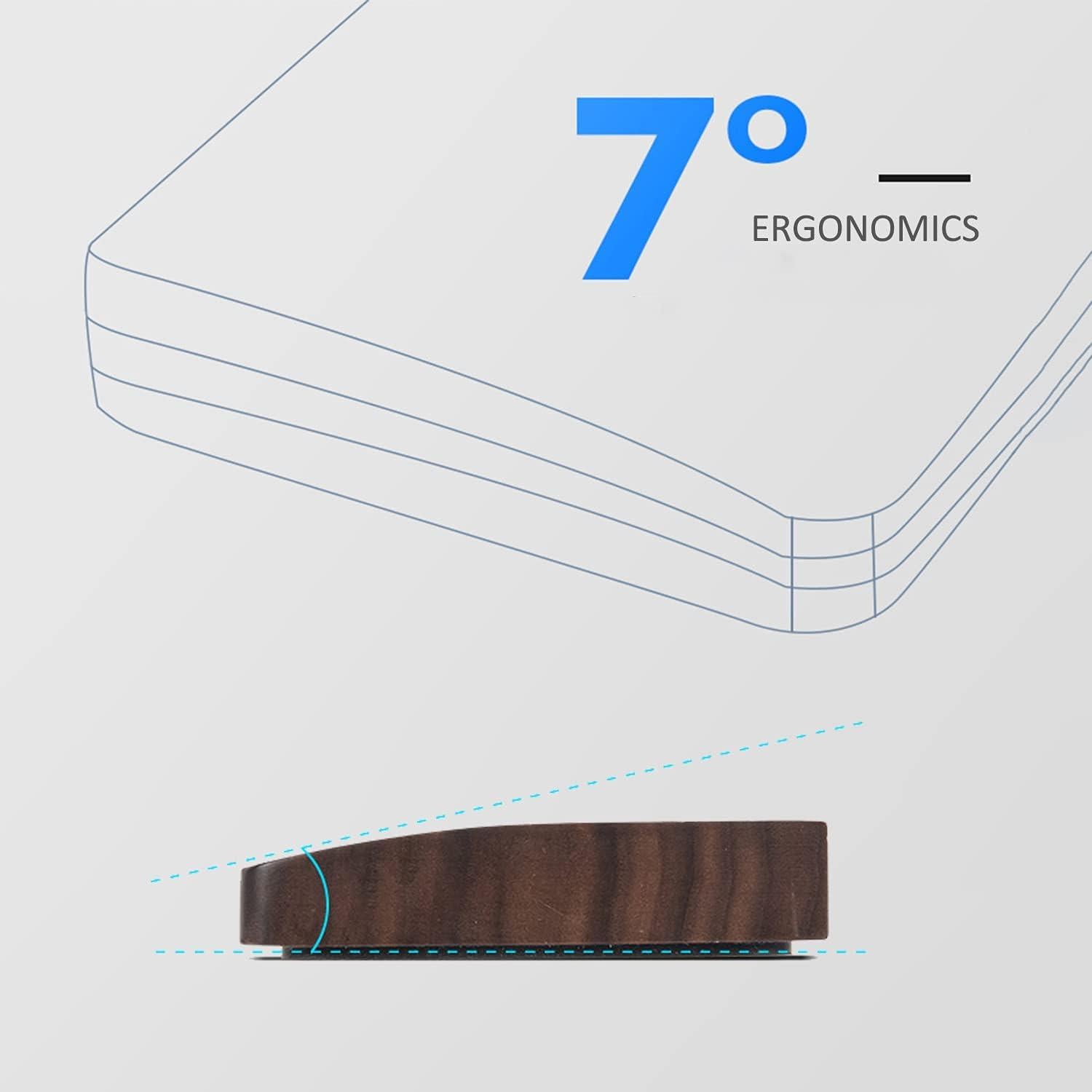 Reposamuñecas Ergonómico MageGee de Madera Nogal Negro 29x8cm