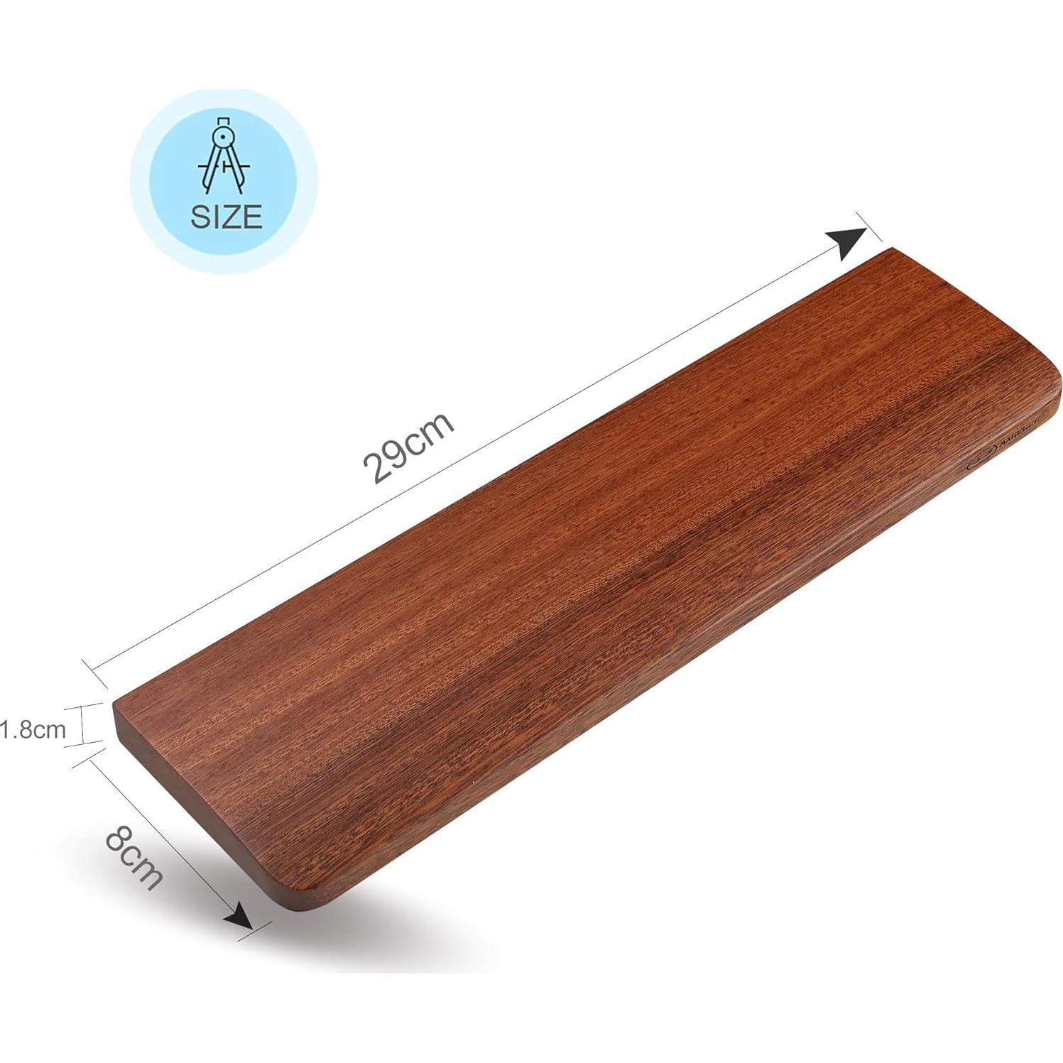 Reposamuñecas Ergonómico MageGee de Madera Nogal Negro 29x8cm