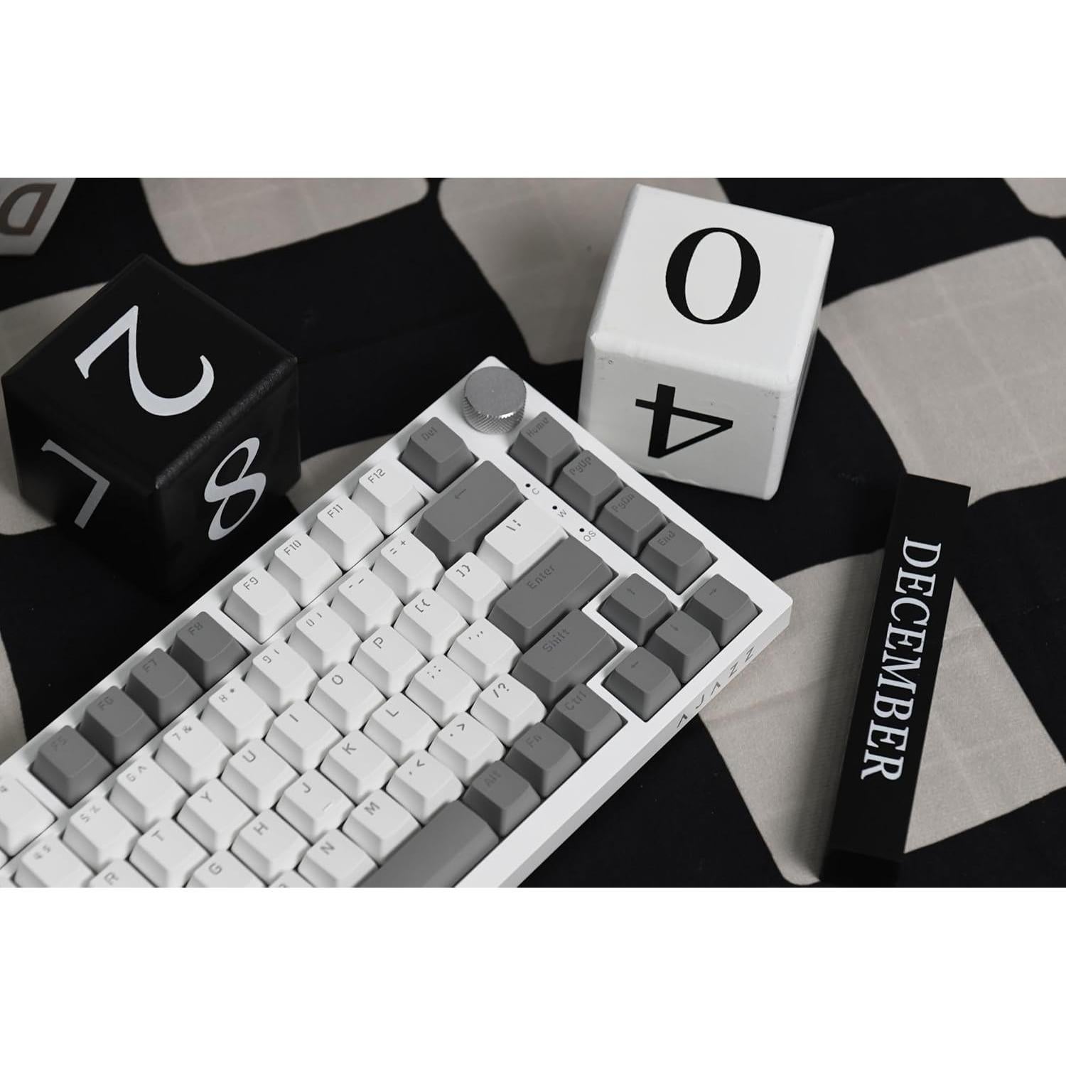 Teclado Mecánico AK820 Ajazz 81 Teclas Retroiluminado Blanco