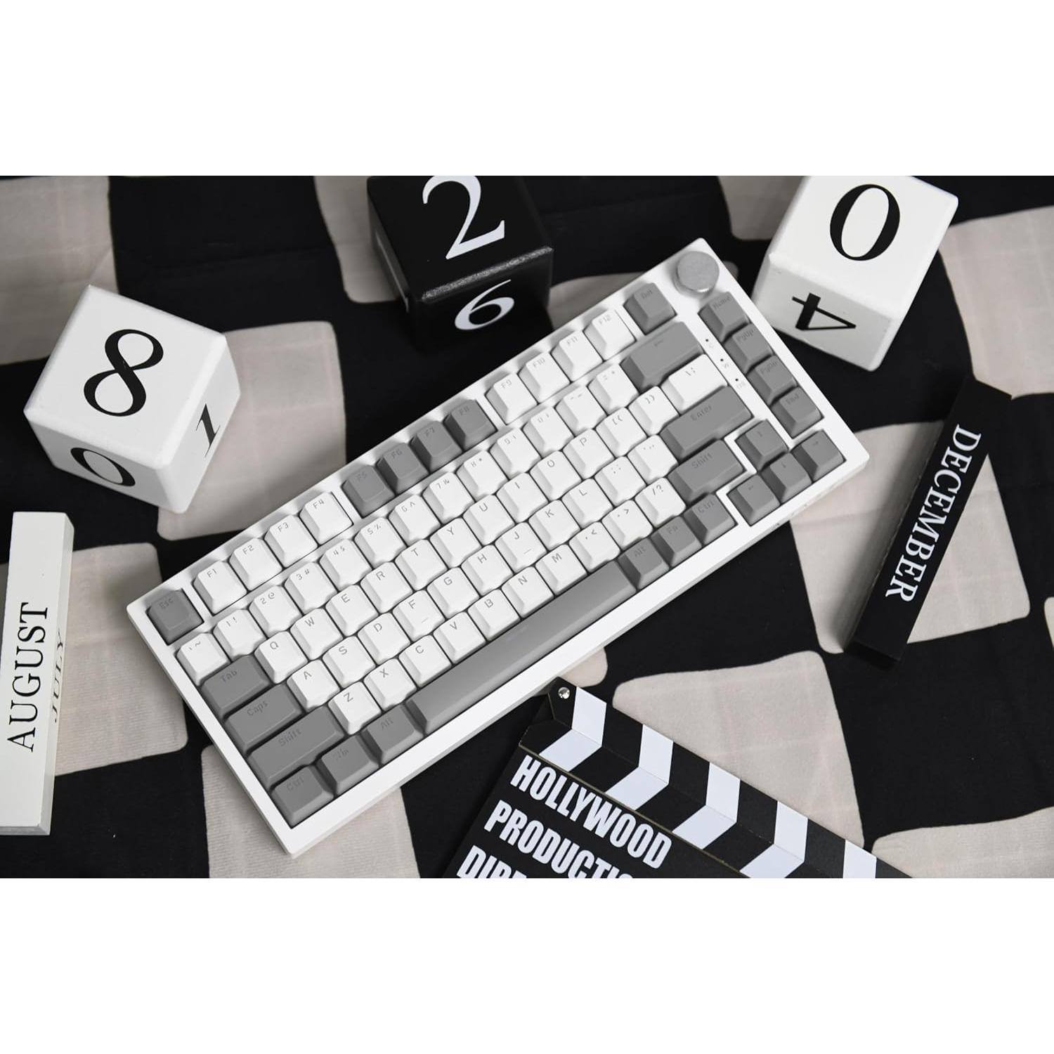 Teclado Mecánico AK820 Ajazz 81 Teclas Retroiluminado Blanco
