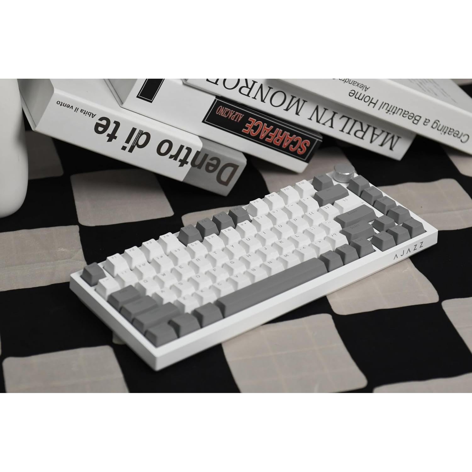 Teclado Mecánico AK820 Ajazz 81 Teclas Retroiluminado Blanco