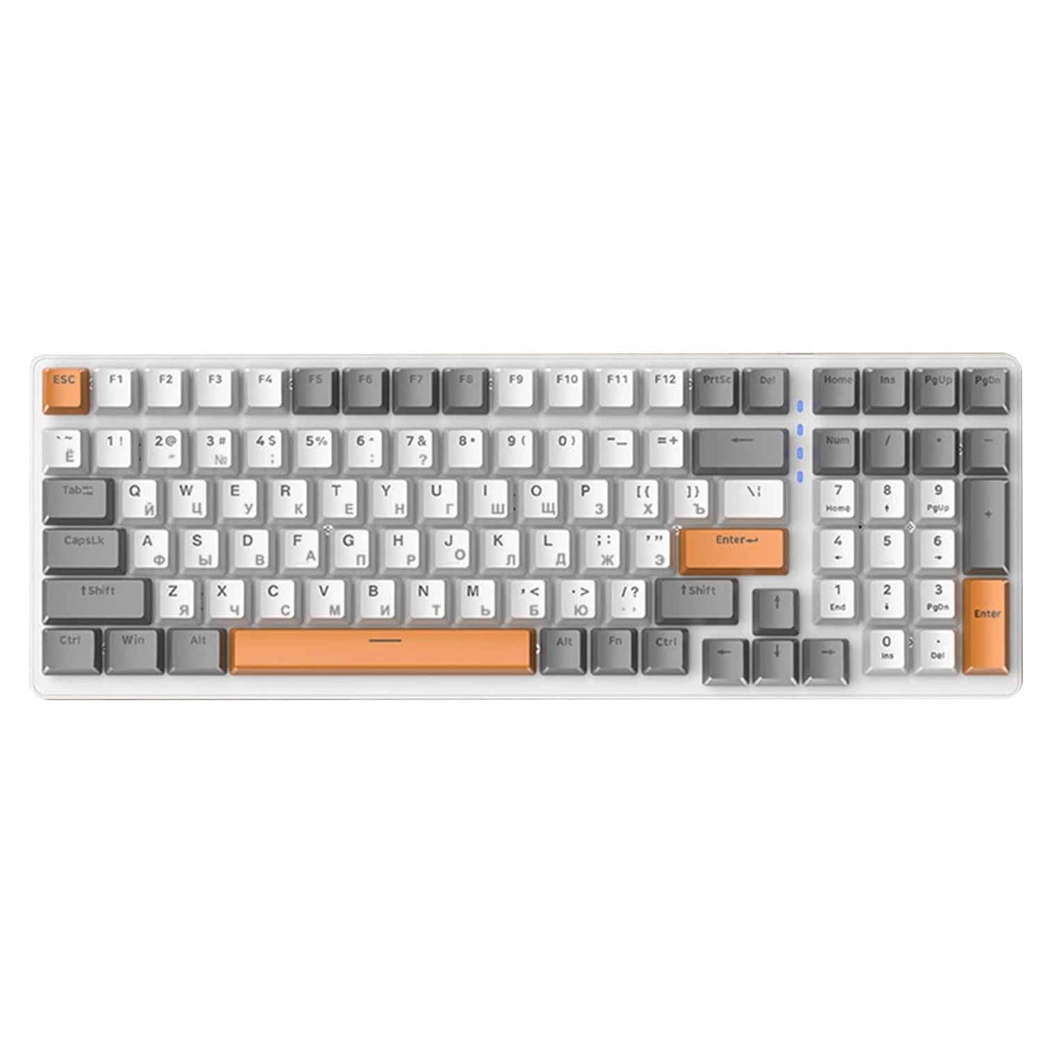 Teclado Mecánico Ruso Yuly K3 100 Teclas Retroiluminado Tipo-C