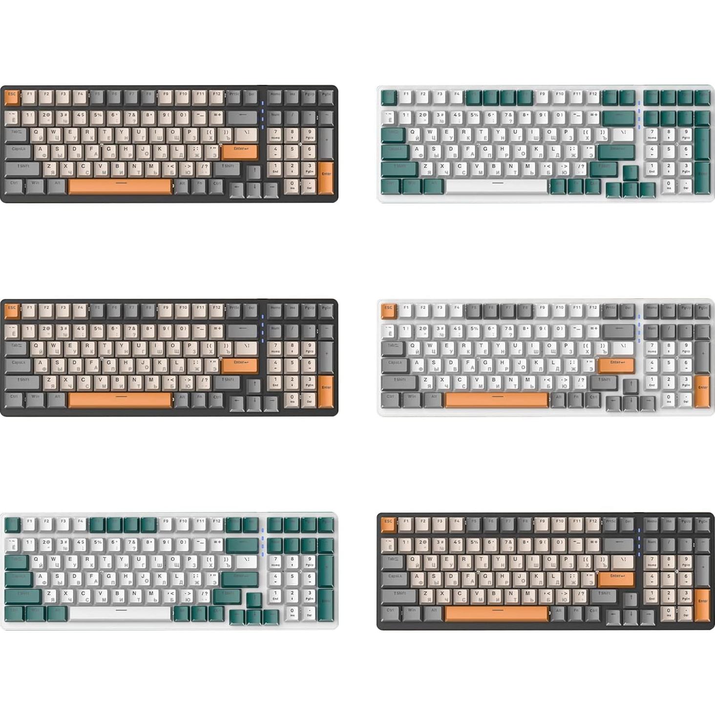 Teclado Mecánico Ruso Yuly K3 100 Teclas Retroiluminado Tipo-C