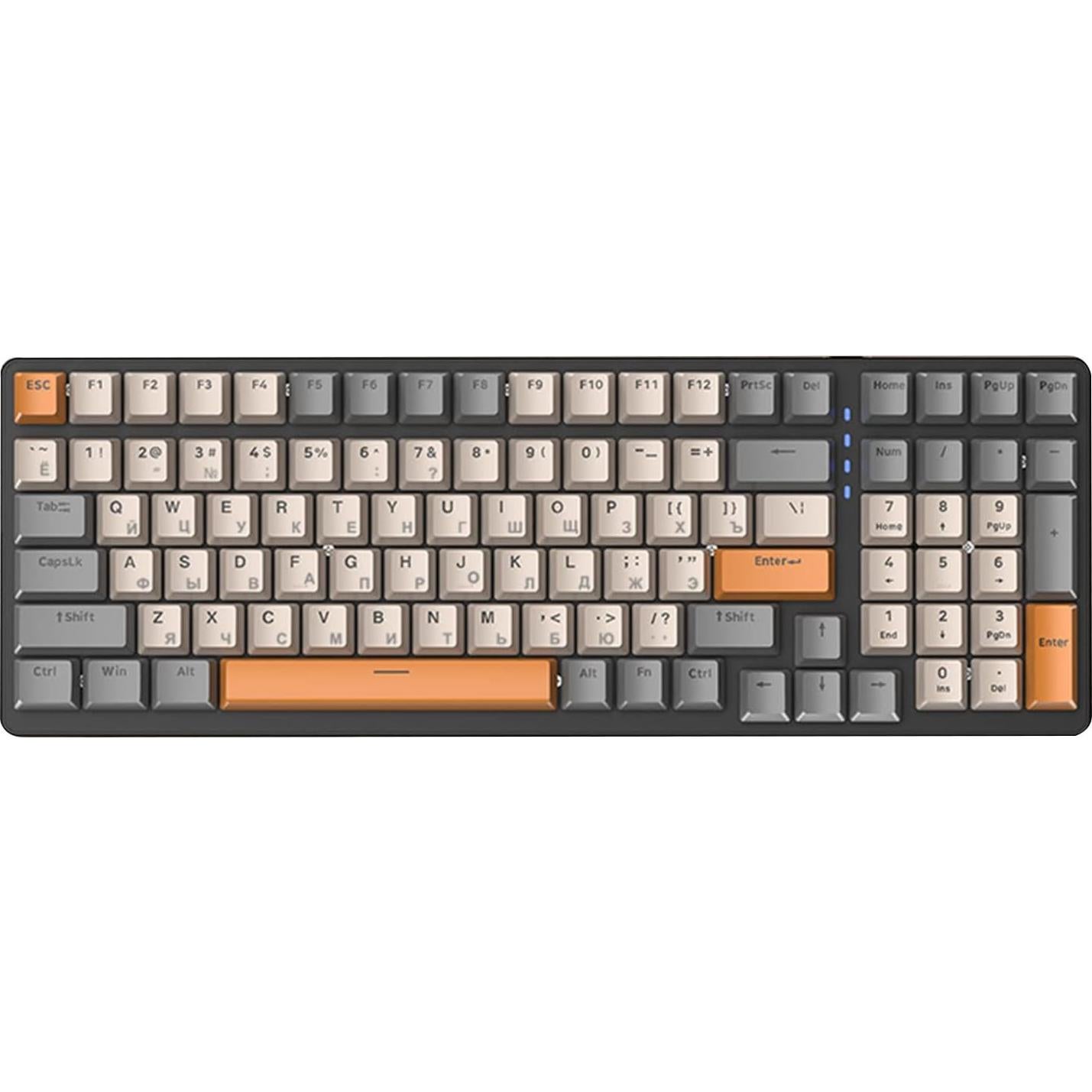 Teclado Mecánico Ruso Yuly K3 100 Teclas Retroiluminado Tipo-C