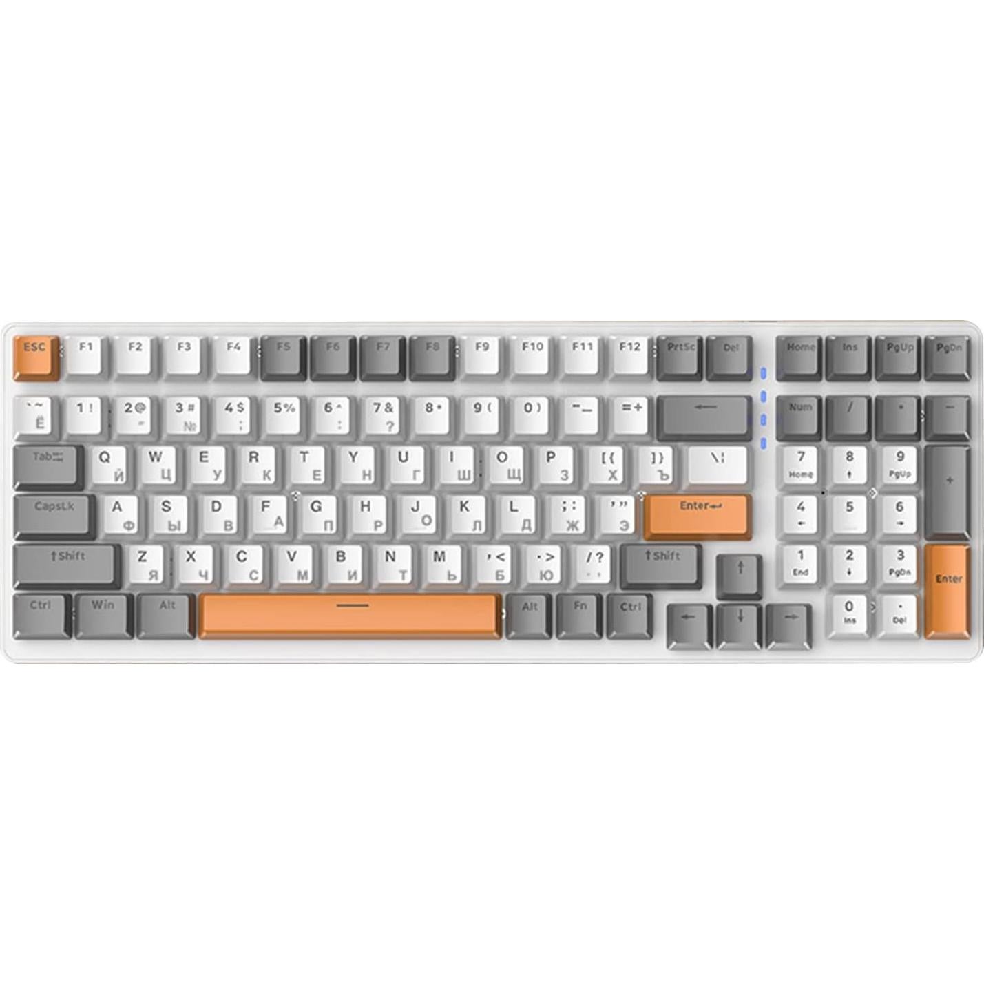 Teclado Mecánico Ruso Yuly K3 100 Teclas Retroiluminado Tipo-C