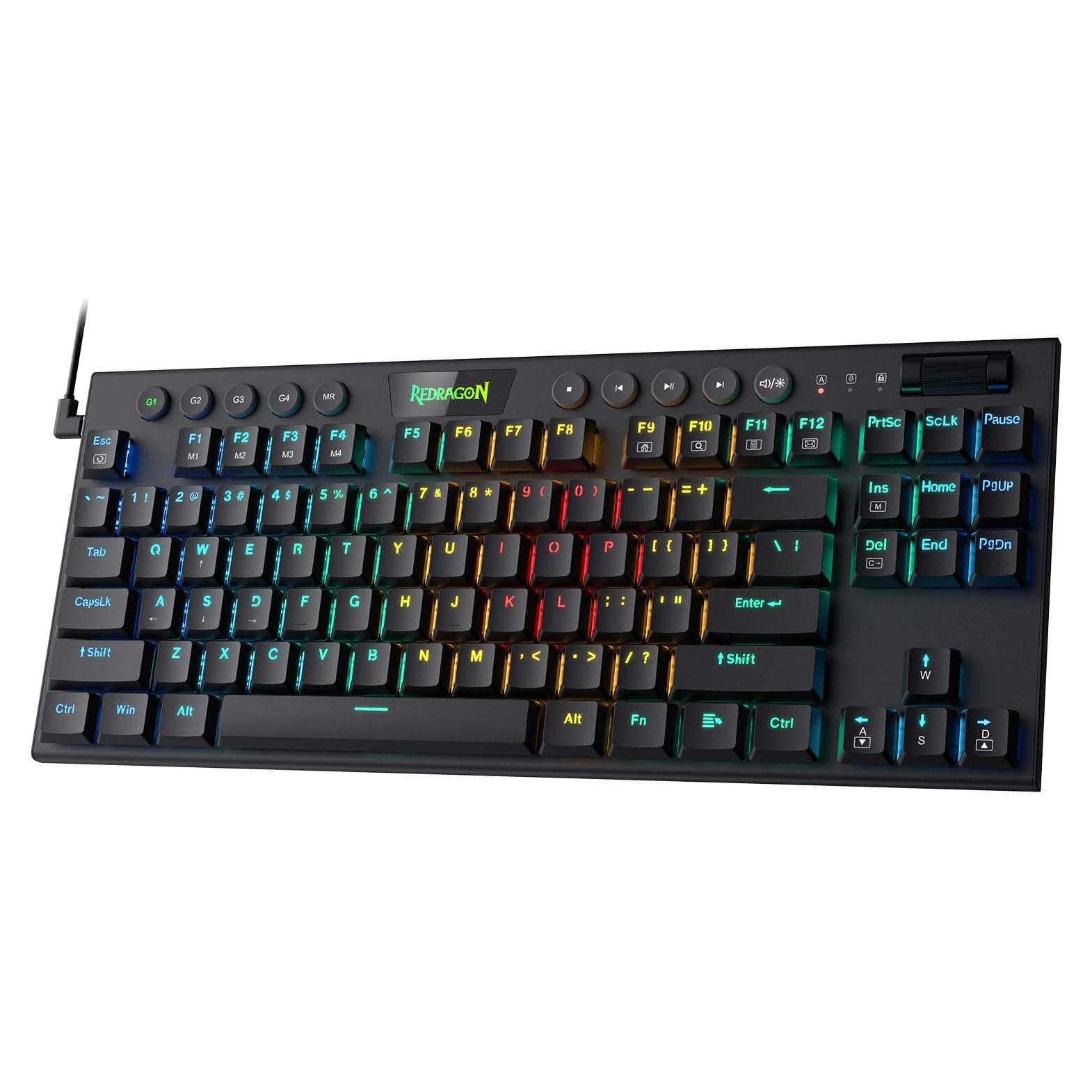 Teclado Mecánico Redragon K622 Horus TKL RGB, 80% Con Cable
