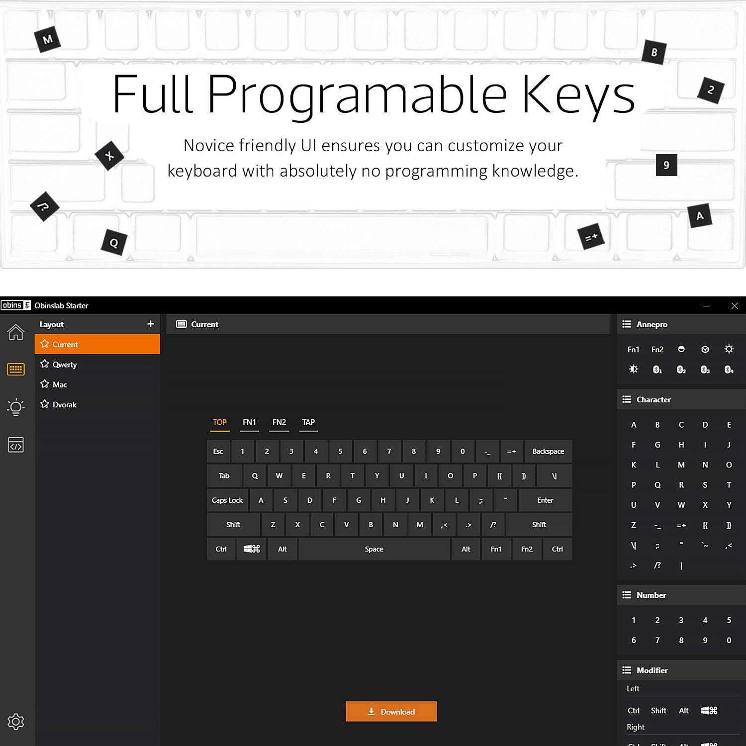 Teclado Mecánico Anne Pro 2 60% RGB Bluetooth Gateron Rojo