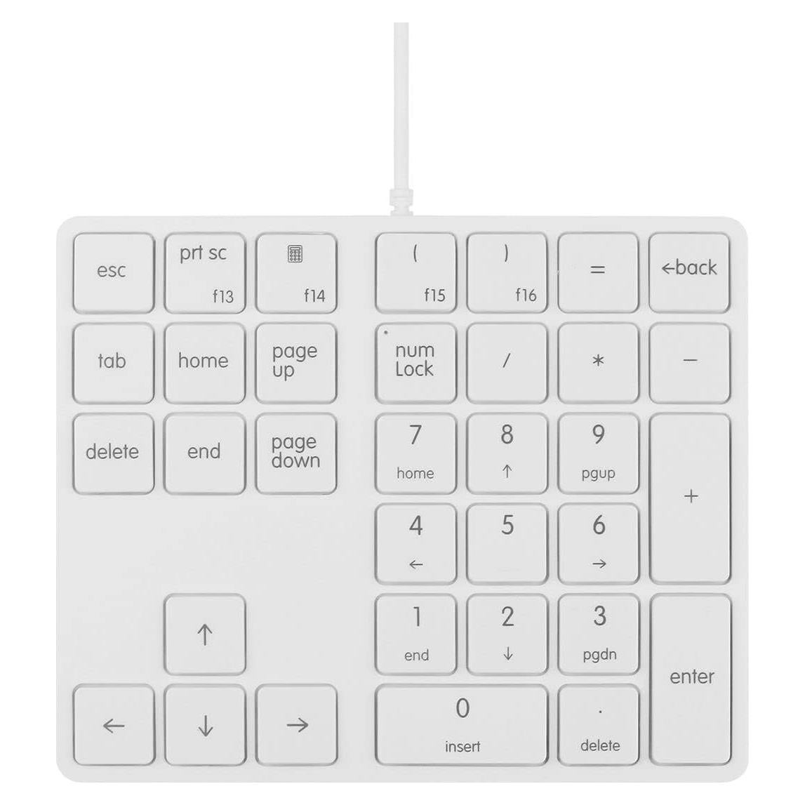 Teclado Numérico Mecánico Merdia 34 Teclas USB Blanco