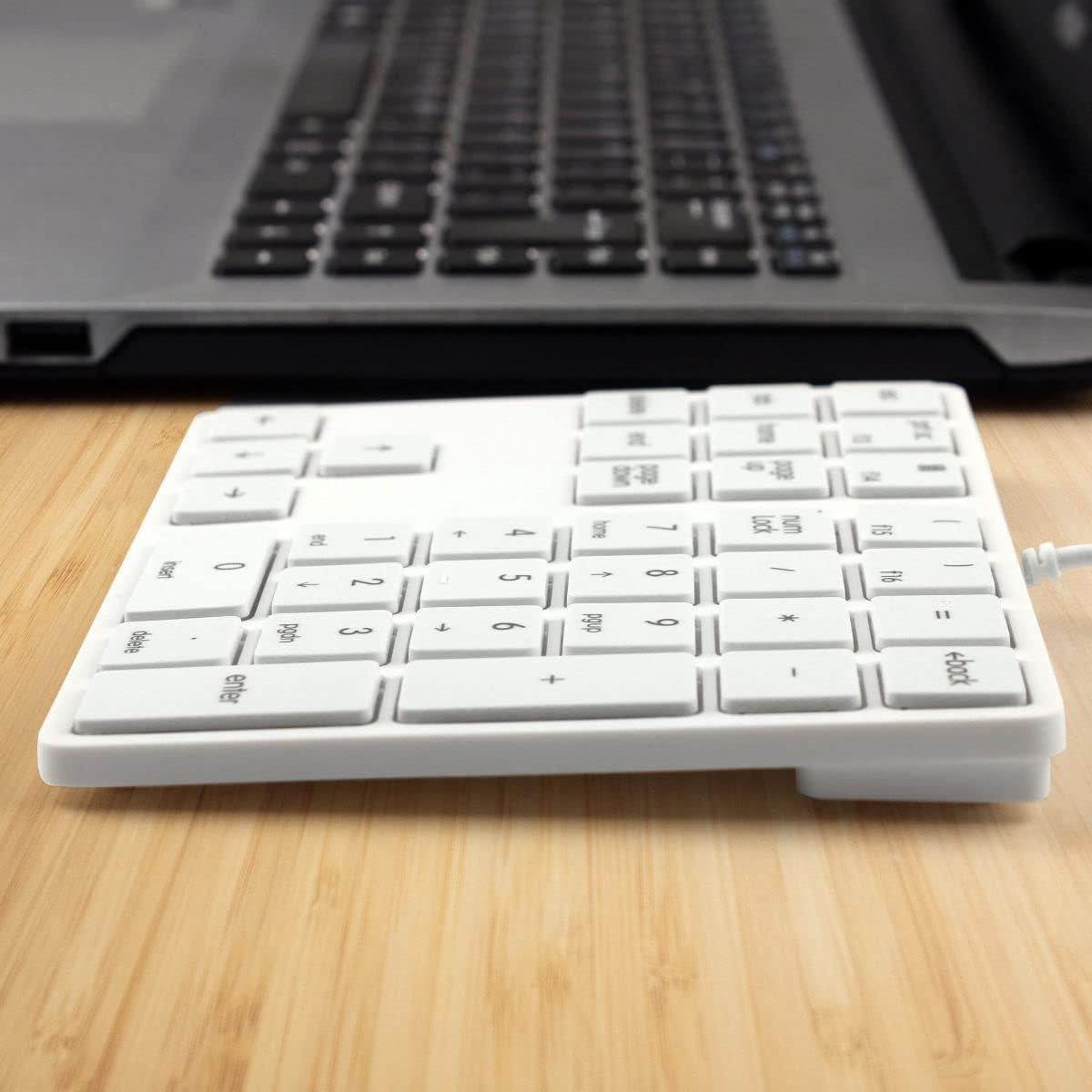 Teclado Numérico Mecánico Merdia 34 Teclas USB Blanco