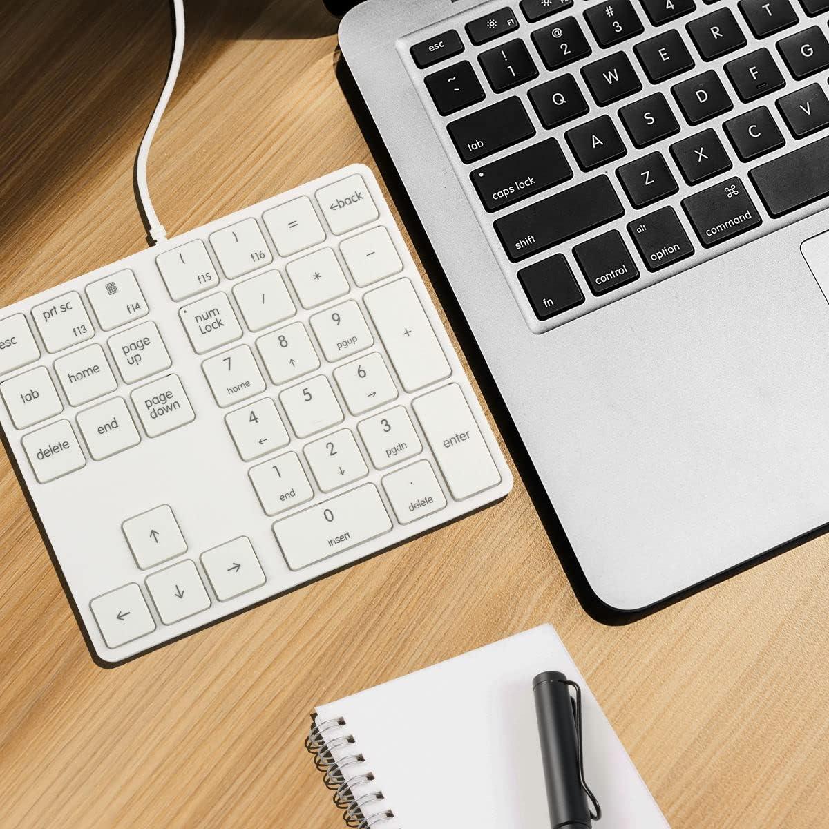 Teclado Numérico Mecánico Merdia 34 Teclas USB Blanco