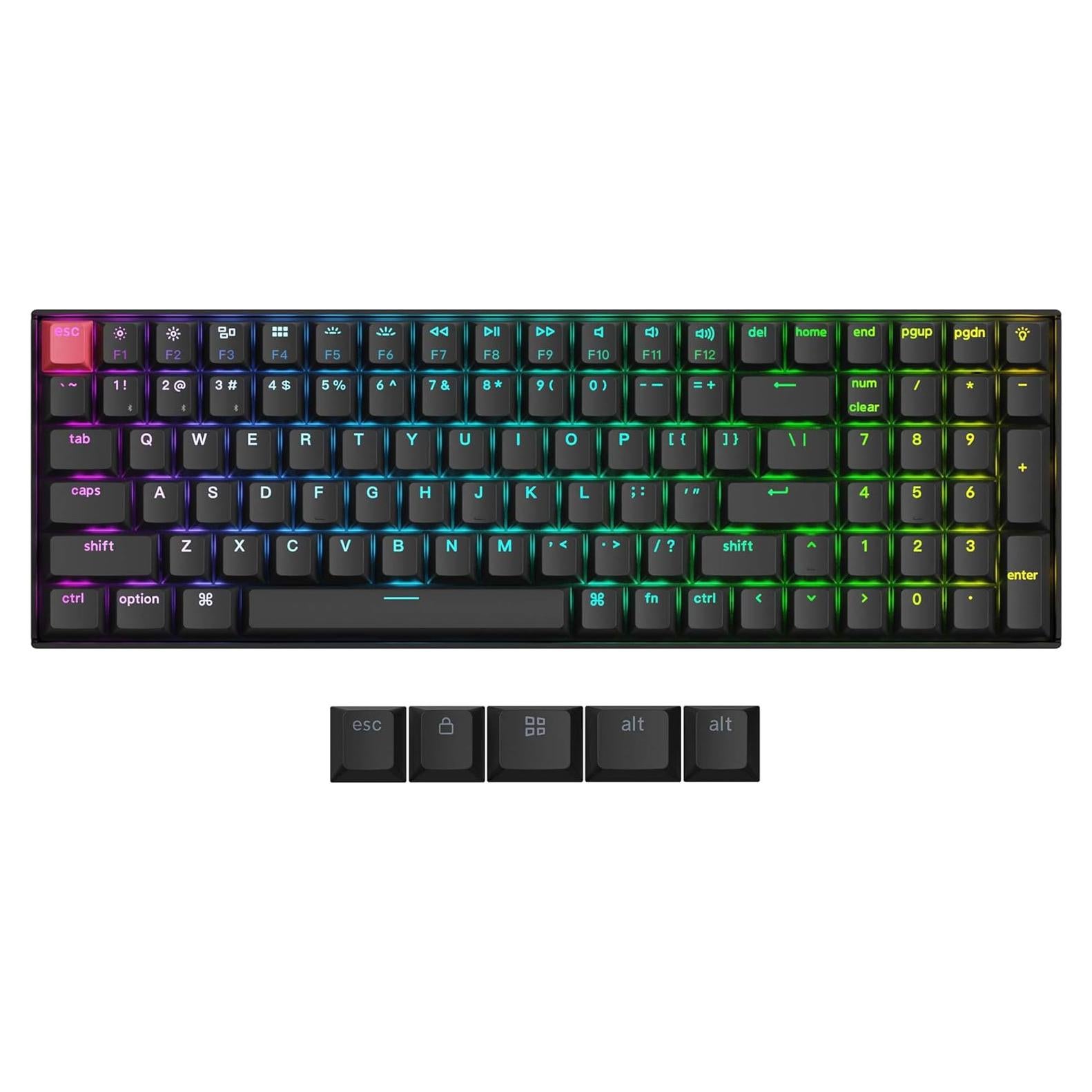 Teclado Mecánico Inalámbrico Keychron K4 V3 RGB 96% Brown Switch