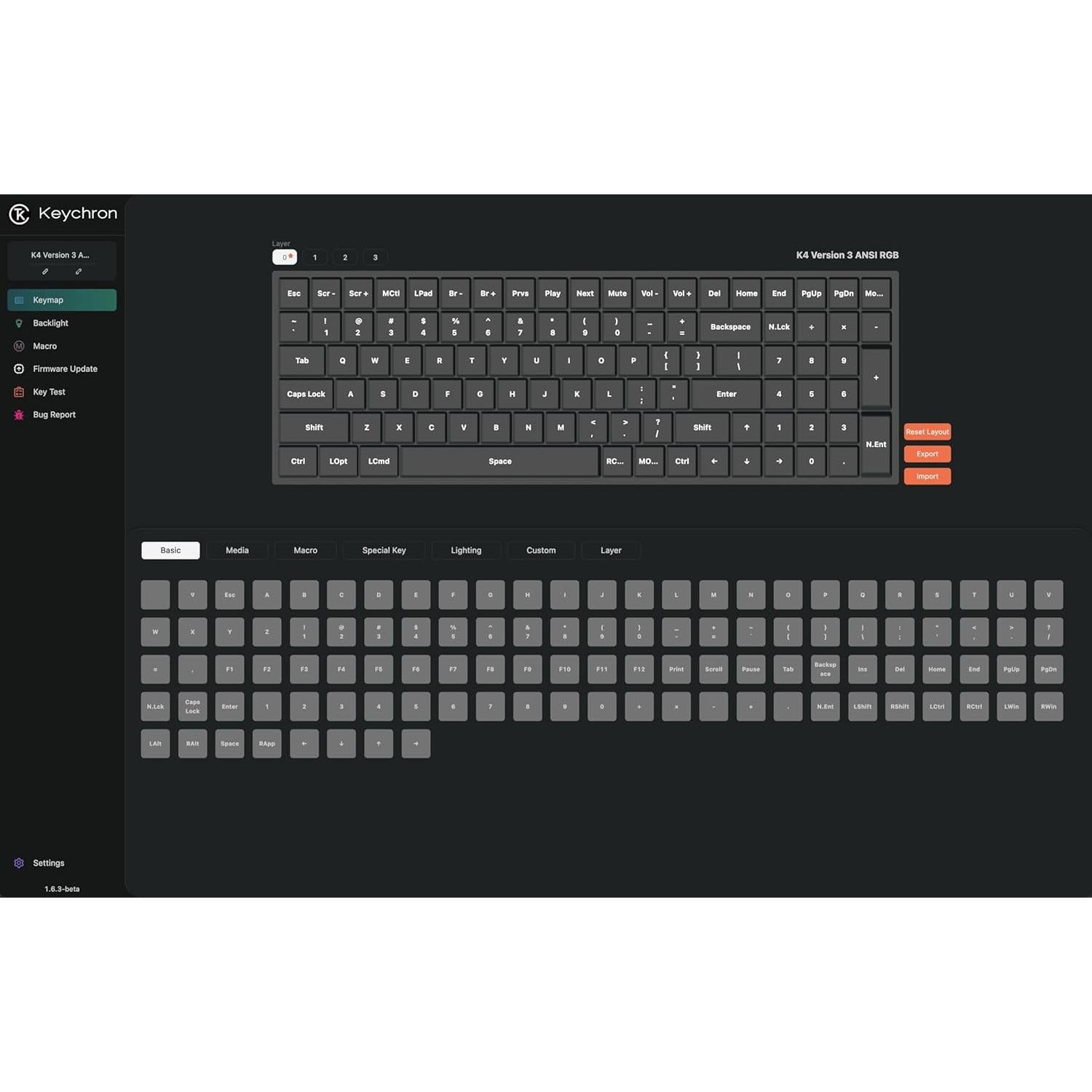 Teclado Mecánico Inalámbrico Keychron K4 V3 RGB 96% Brown Switch