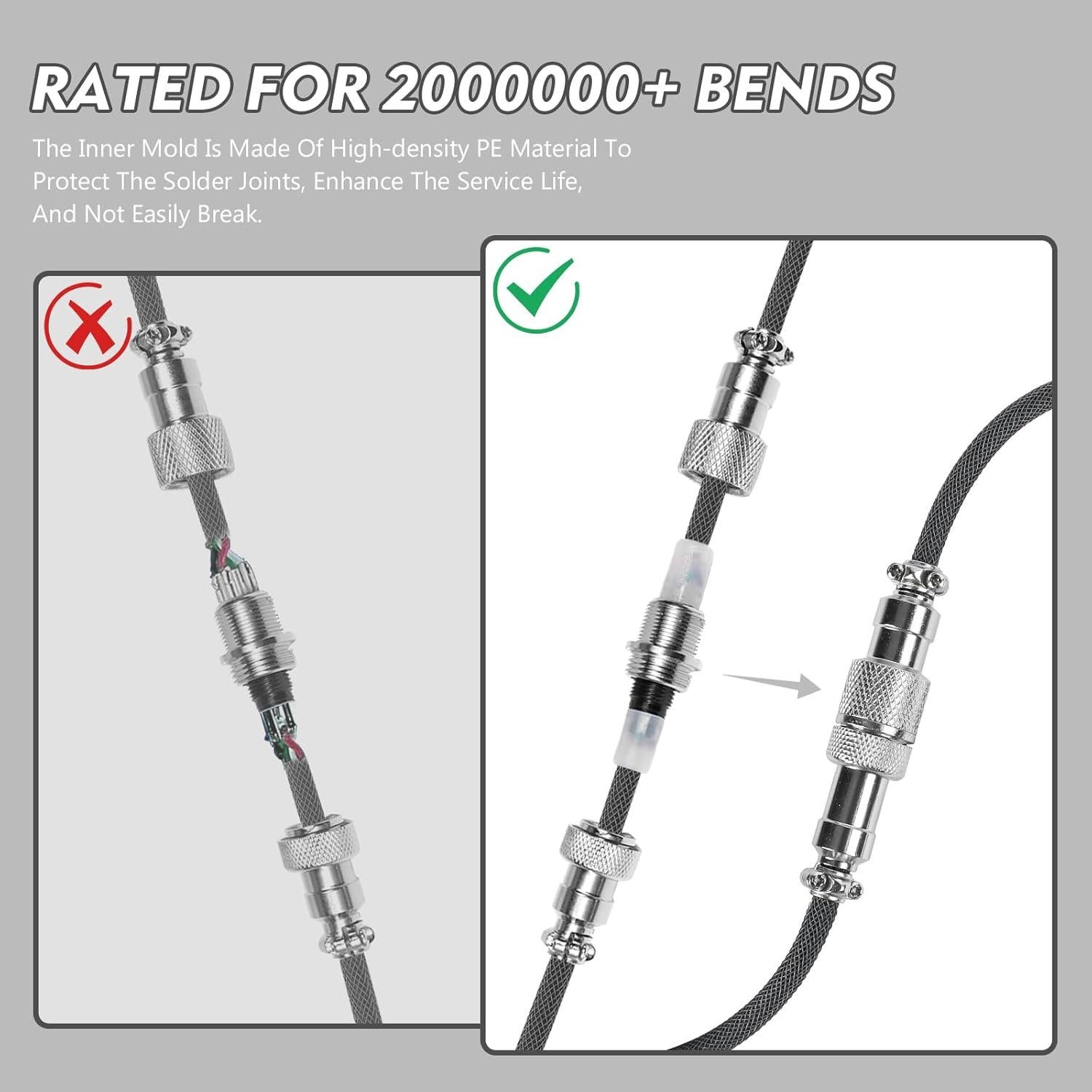 Cable Mecánico Gaming LexonElec C01 Pro Tipo C a USB A 1.1m