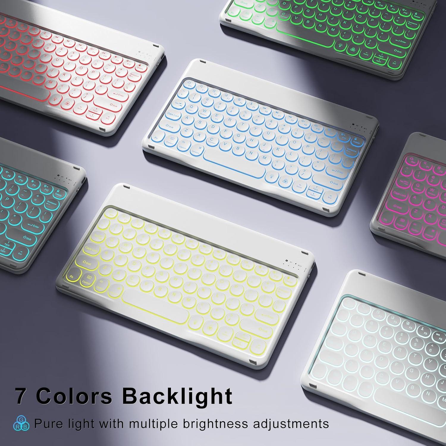 Funda con Teclado Retroiluminado SZPSGC para iPad 10.2" 9ª/8ª/7ª Gen