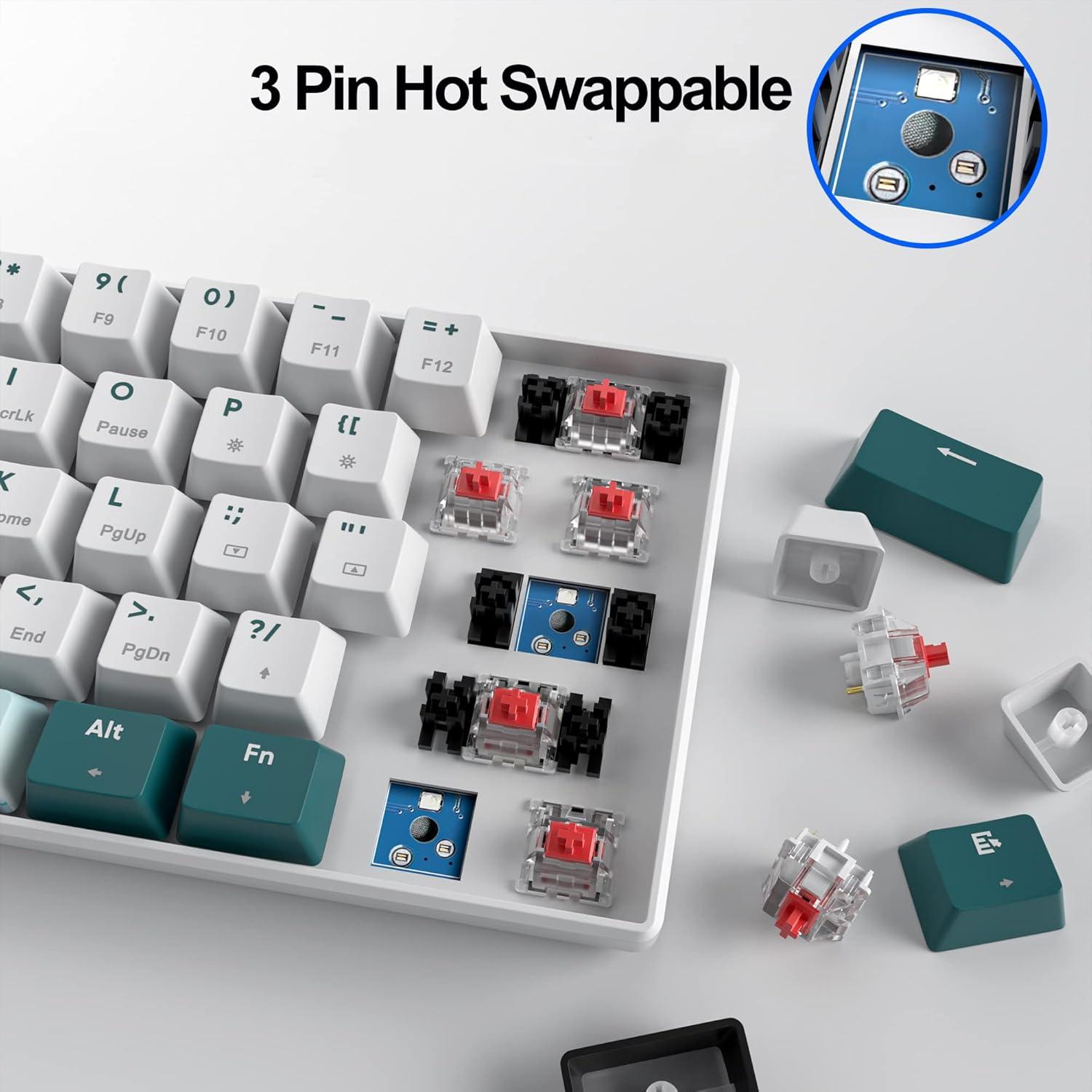 Teclado Mecánico Inalámbrico Fogruaden 60% RGB USB-C