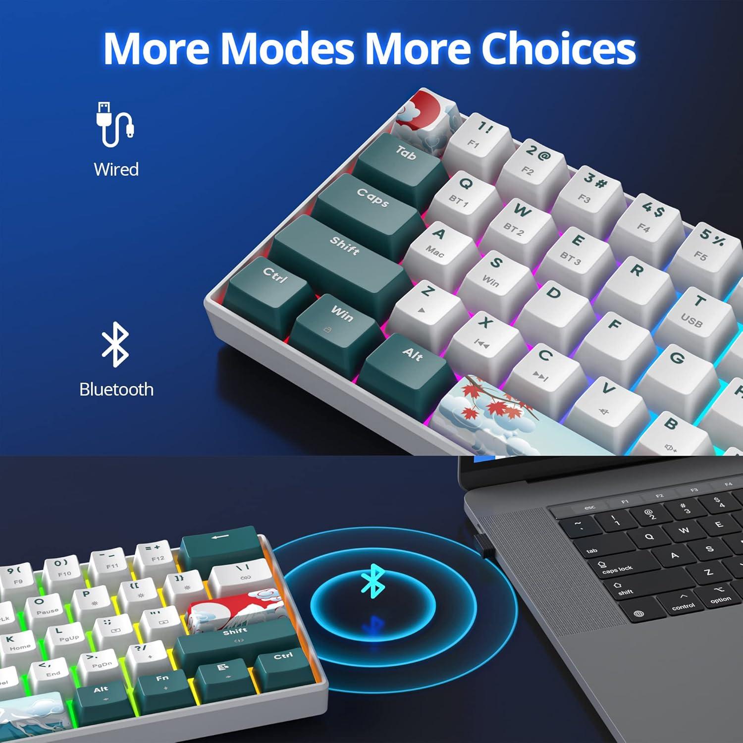 Teclado Mecánico Inalámbrico Fogruaden 60% RGB USB-C