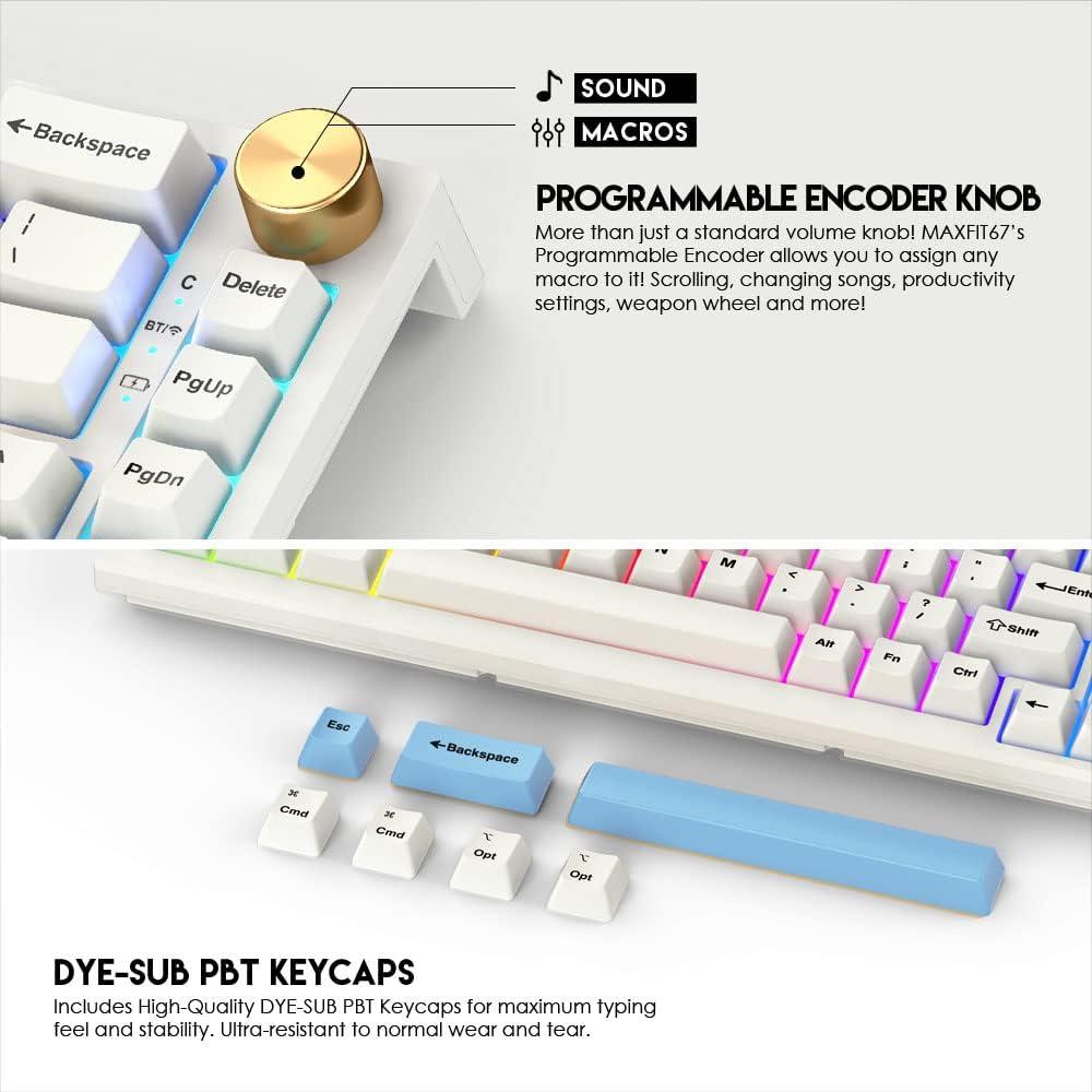 Teclado Mecánico FANTECH MAXFIT67 RGB 67 Teclas Tipo-C