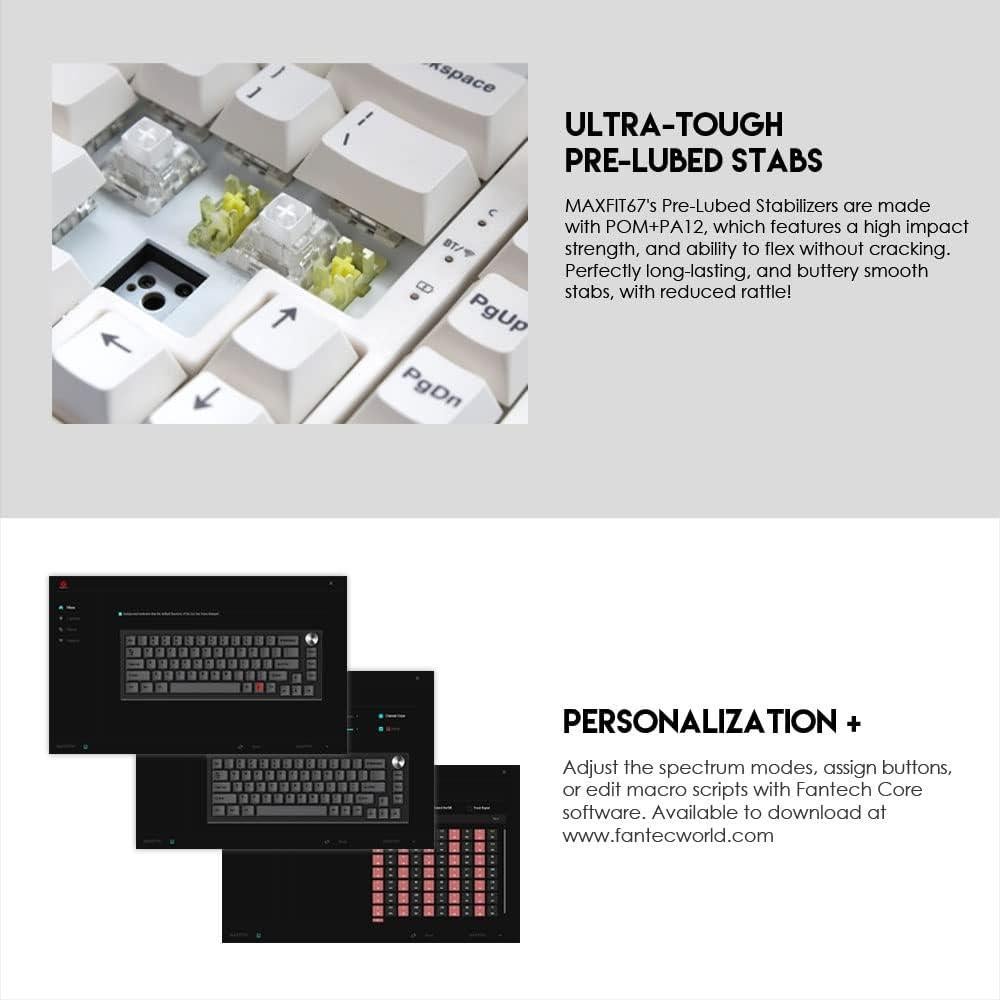 Teclado Mecánico FANTECH MAXFIT67 RGB 67 Teclas Tipo-C