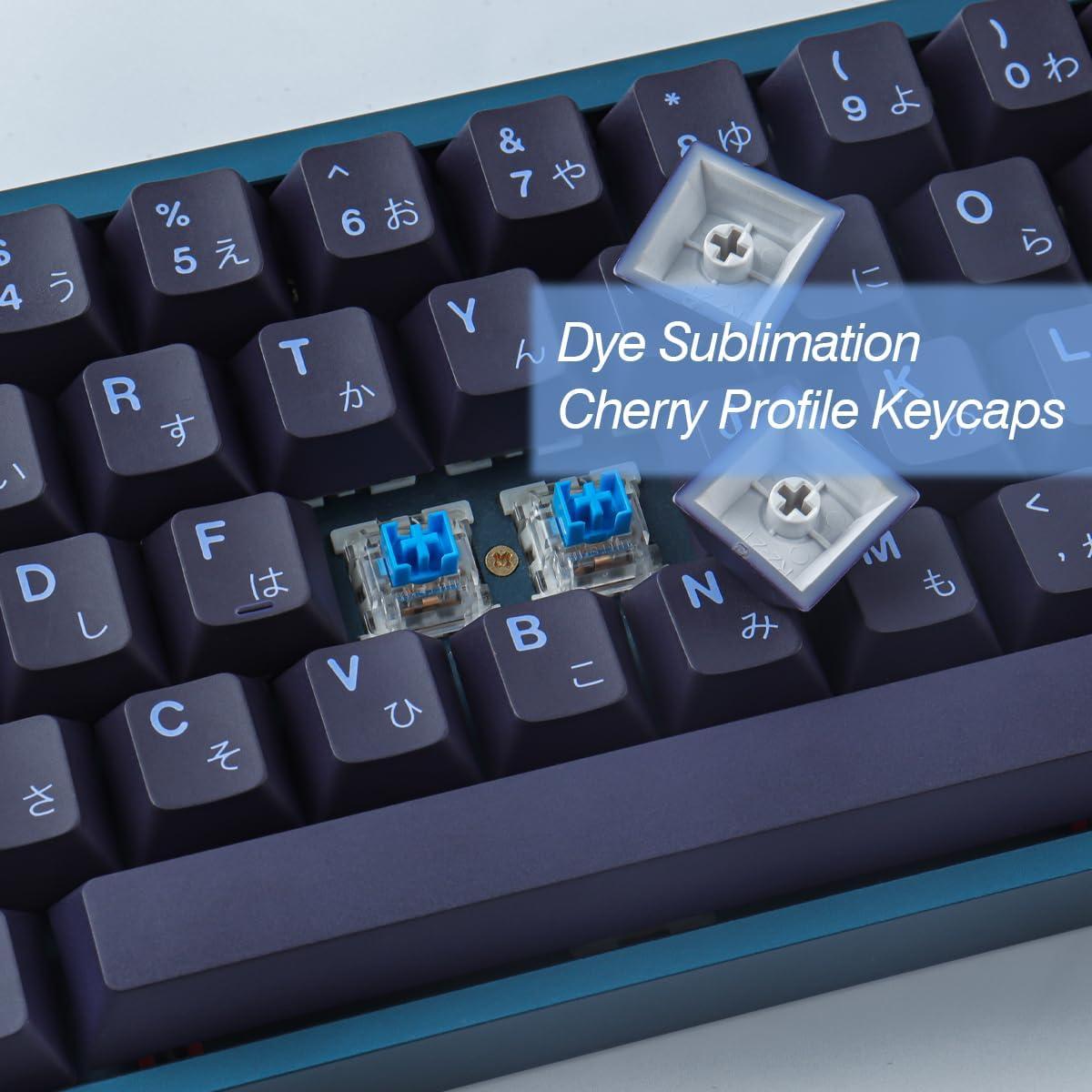 Juego de Teclas PBT JOMKIZ 148 Teclas Perfil Cherry Negro