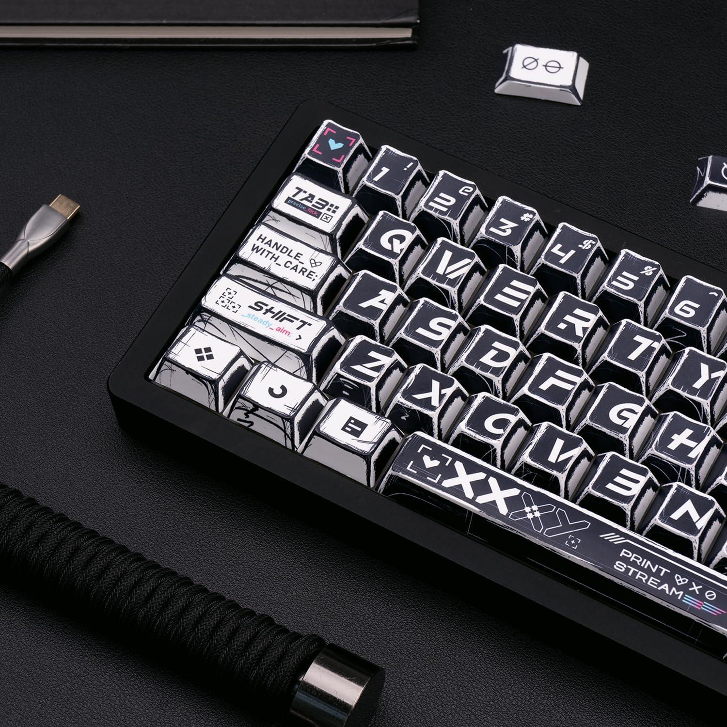 Teclas Personalizadas JOLINTAL Manga Negra PBT 130 Teclas Cherry