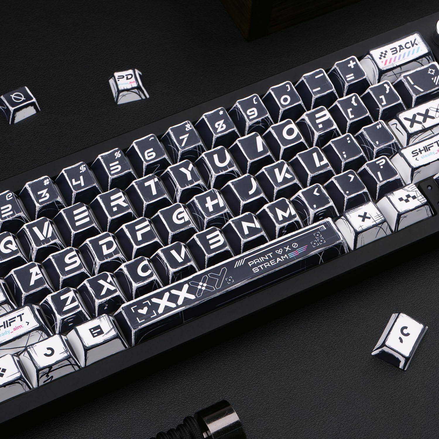 Teclas Personalizadas JOLINTAL Manga Negra PBT 130 Teclas Cherry