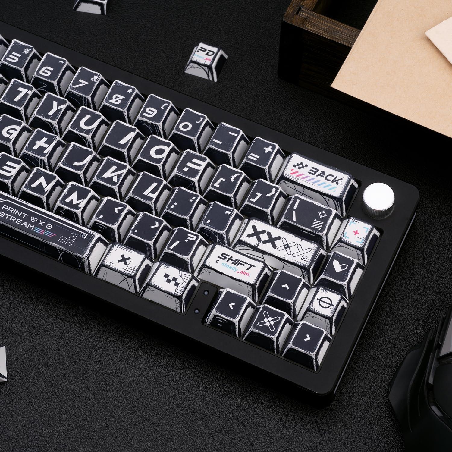 Teclas Personalizadas JOLINTAL Manga Negra PBT 130 Teclas Cherry