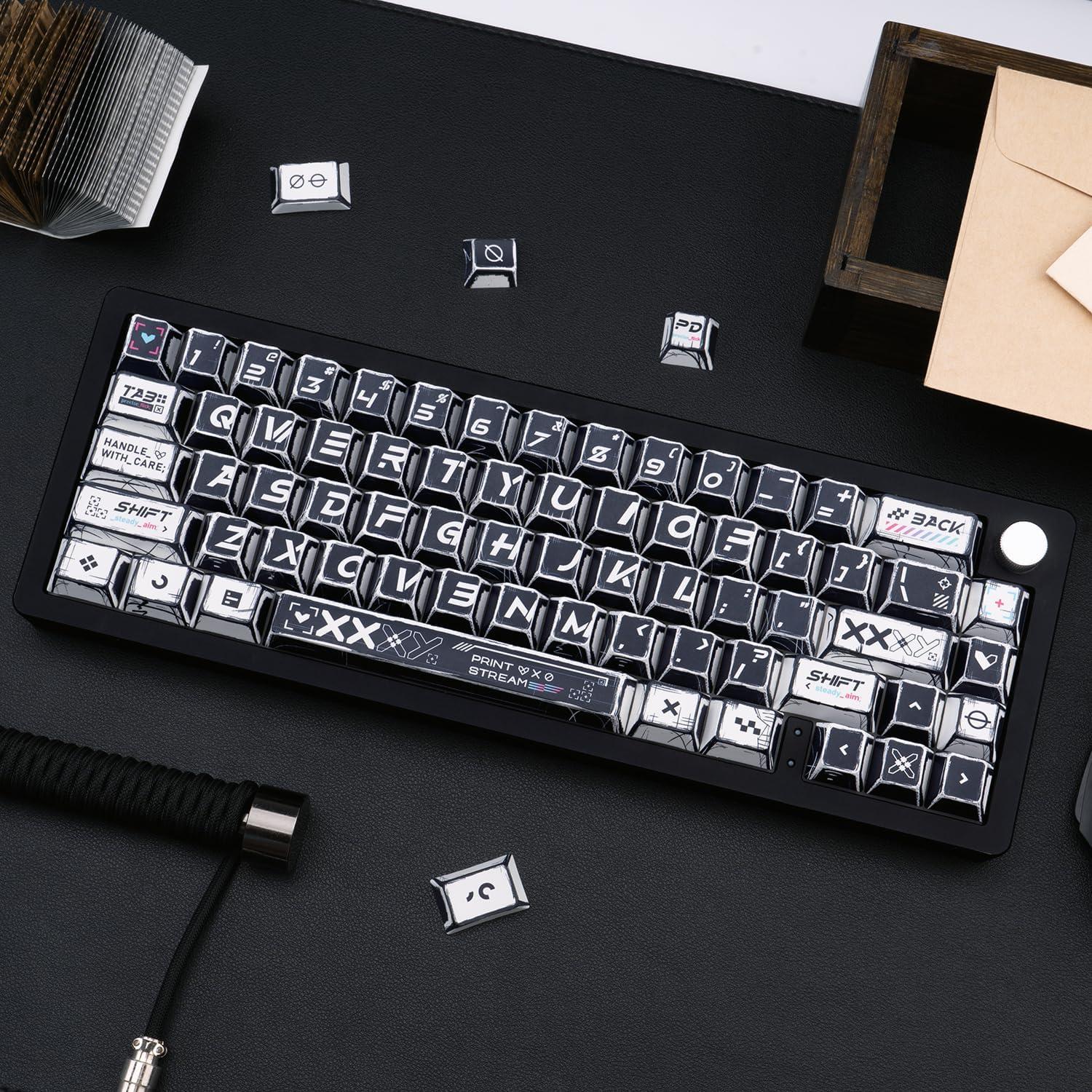 Teclas Personalizadas JOLINTAL Manga Negra PBT 130 Teclas Cherry