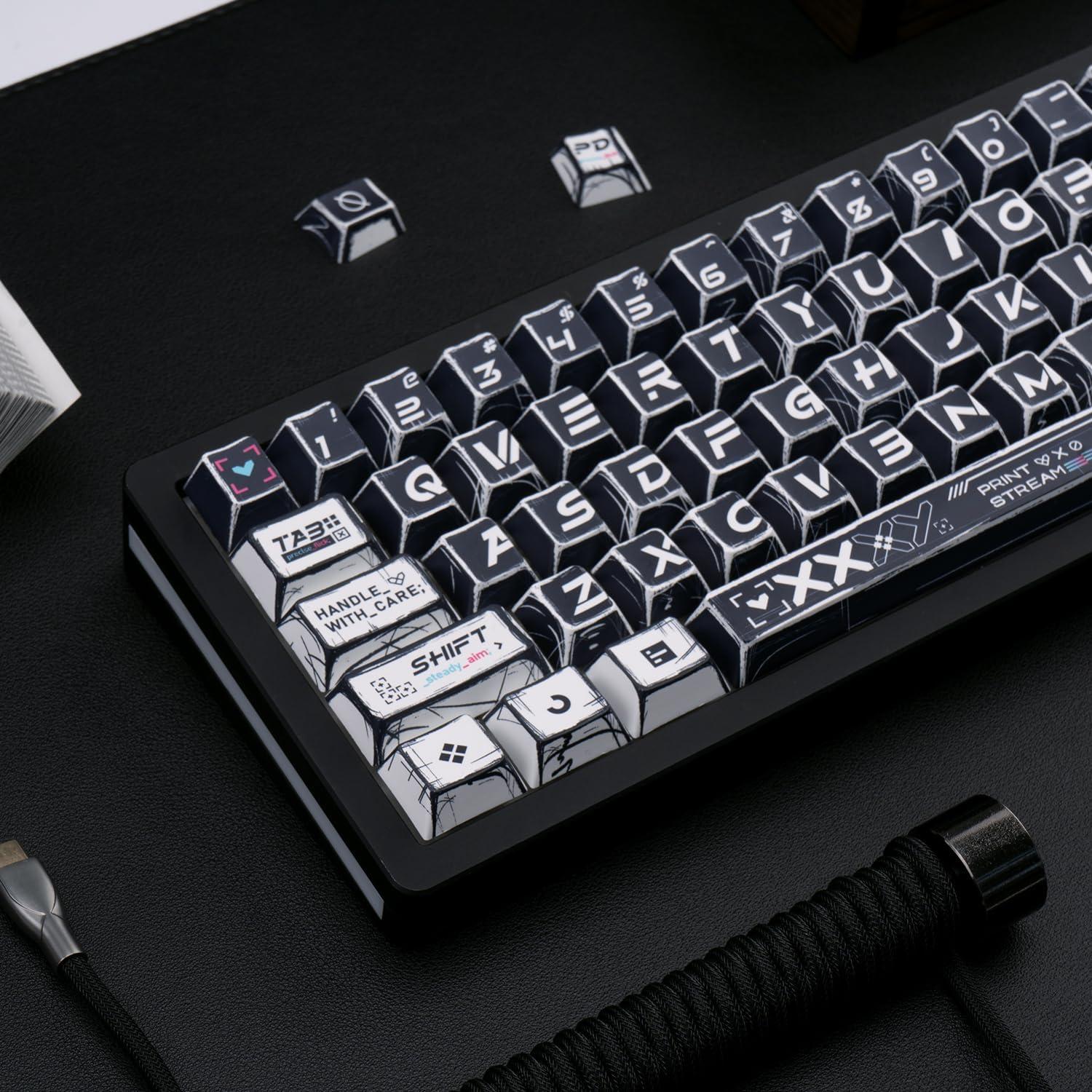 Teclas Personalizadas JOLINTAL Manga Negra PBT 130 Teclas Cherry