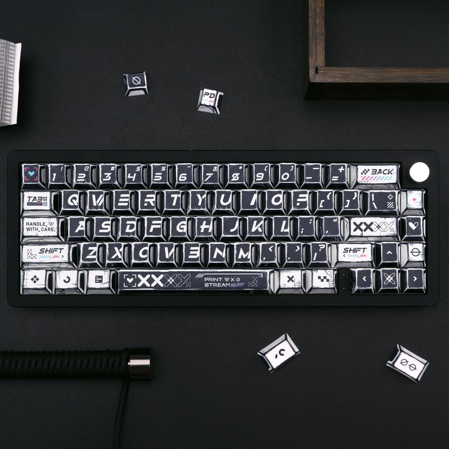 Teclas Personalizadas JOLINTAL Manga Negra PBT 130 Teclas Cherry