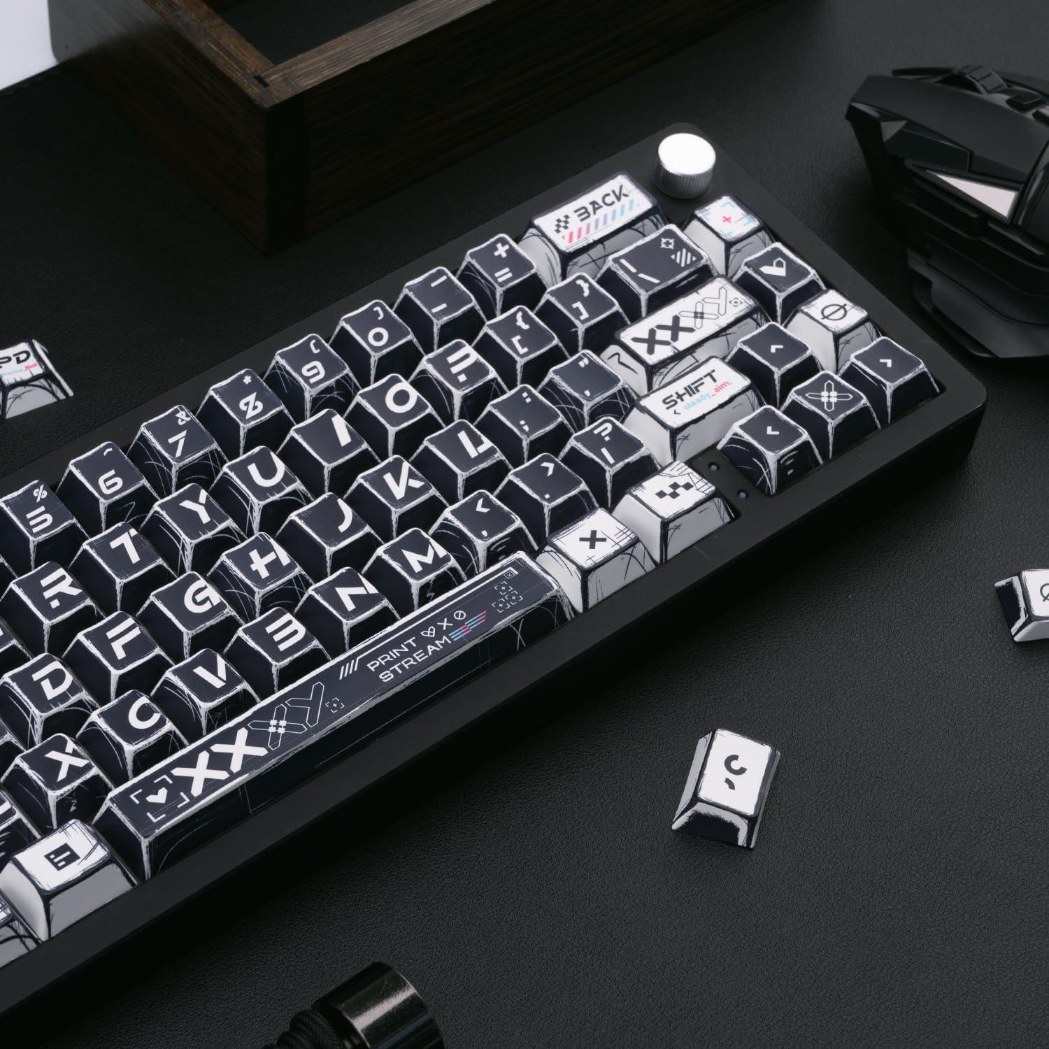 Teclas Personalizadas JOLINTAL Manga Negra PBT 130 Teclas Cherry