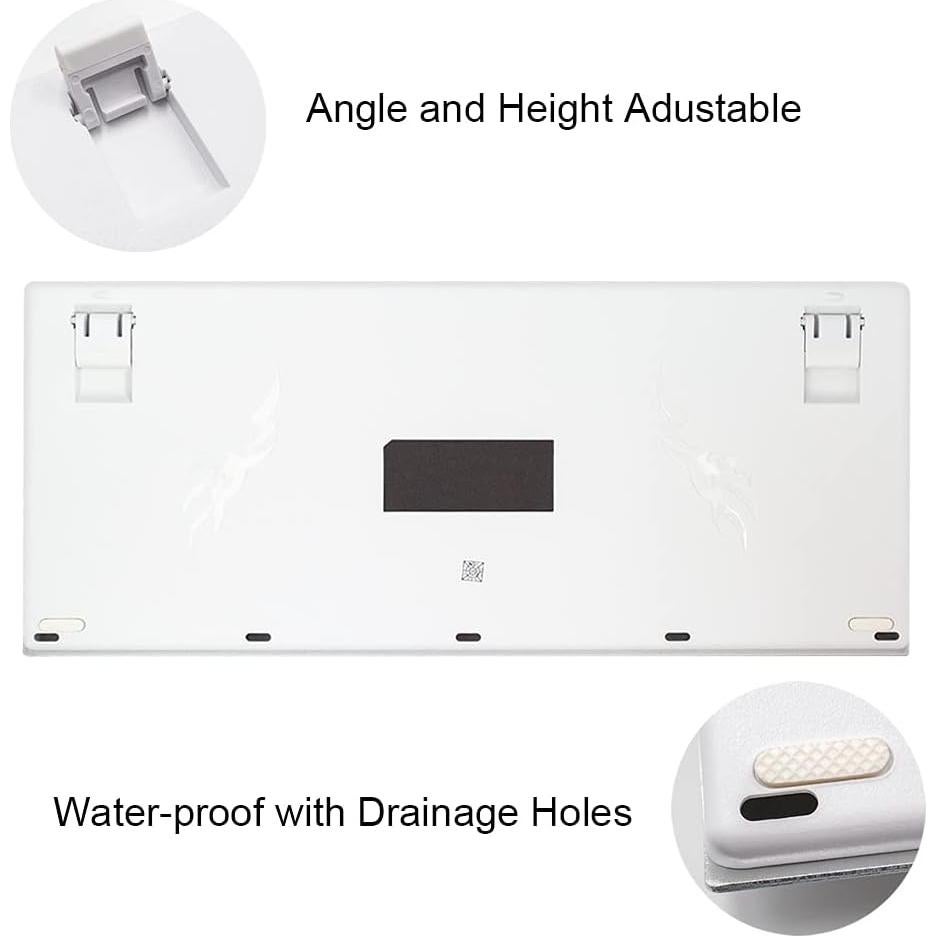 Teclado Mecánico E-Yooso Z-77 87 Teclas Retroiluminado Blanco