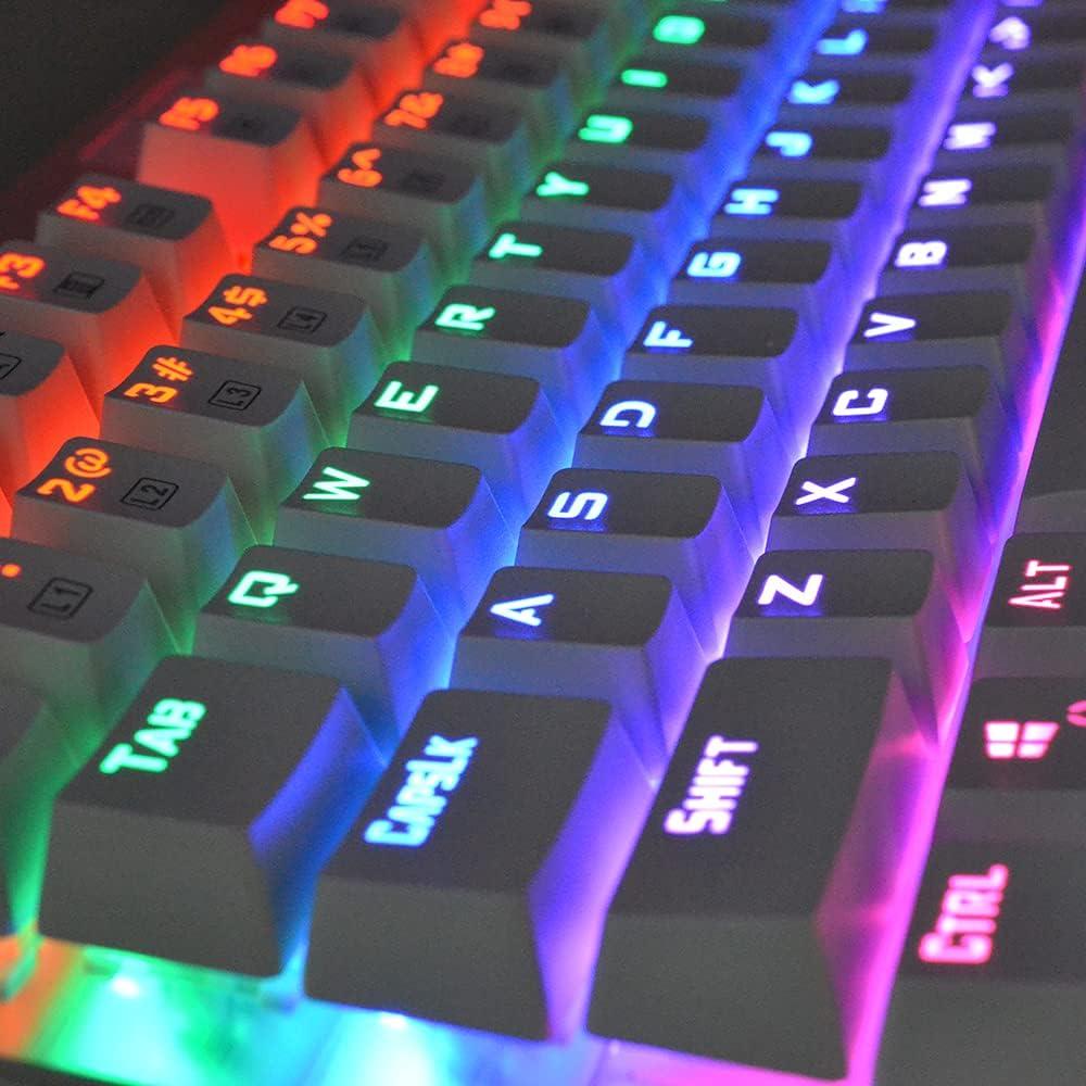 Teclado Mecánico E-Yooso Z-77 87 Teclas Retroiluminado Blanco